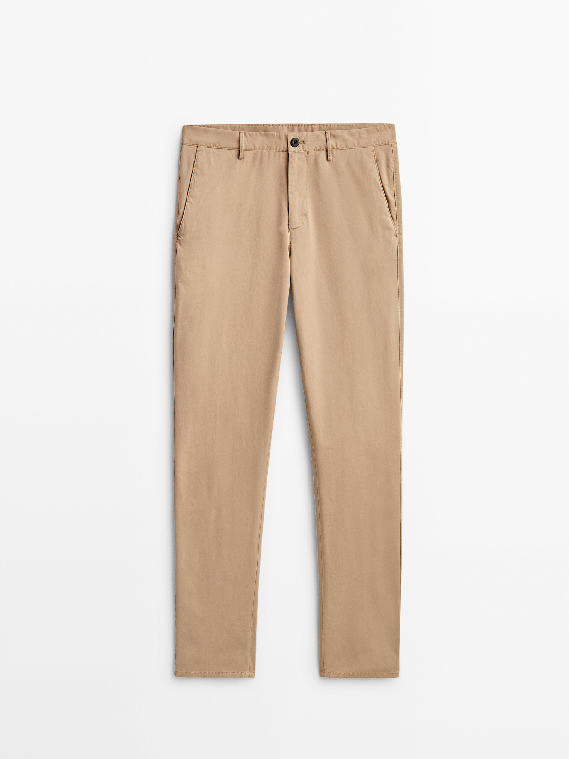 Pantalón chino regular fit algodón - BEIGE