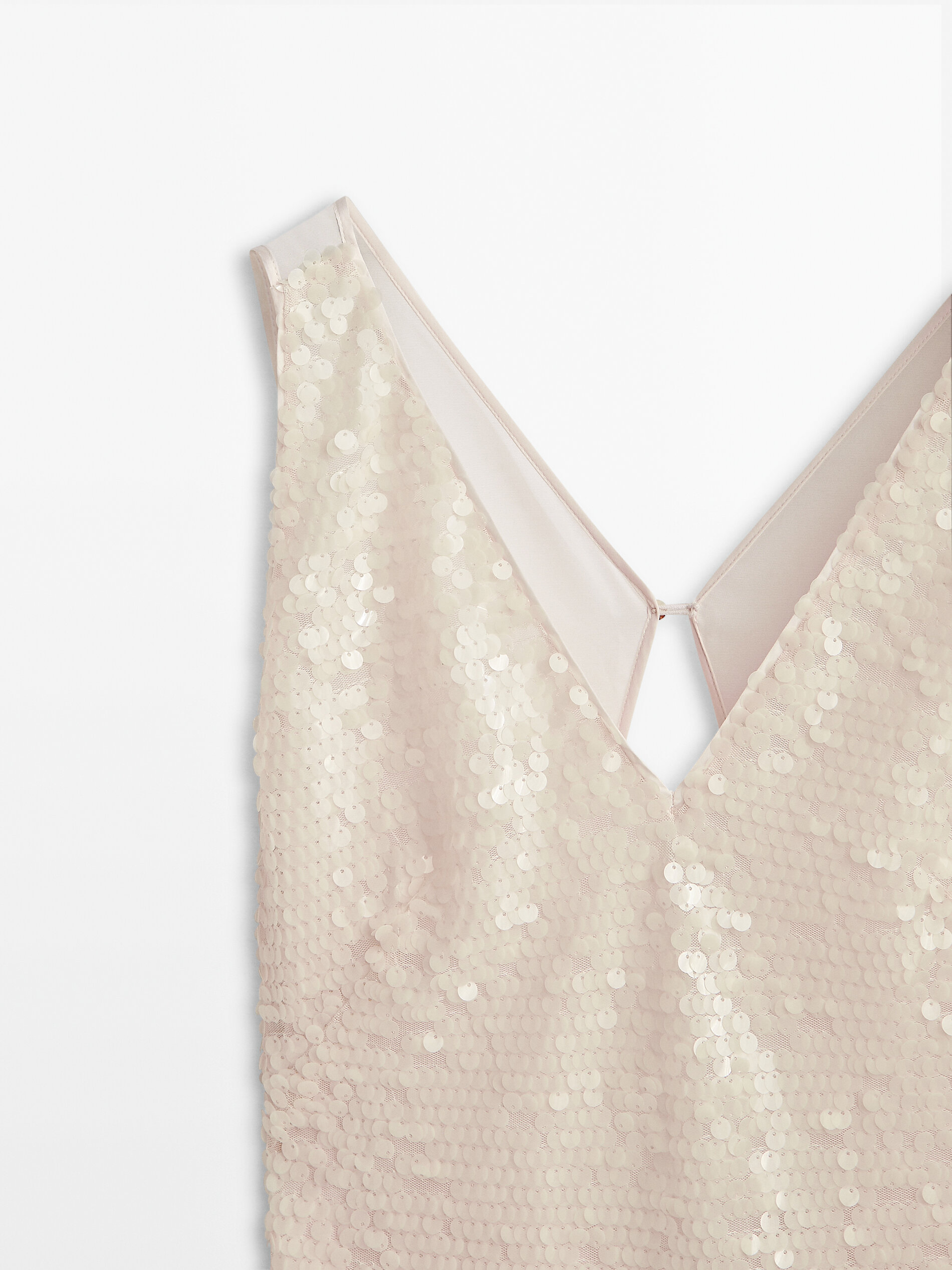 Vestido largo lentejuelas -Studio - CRUDO