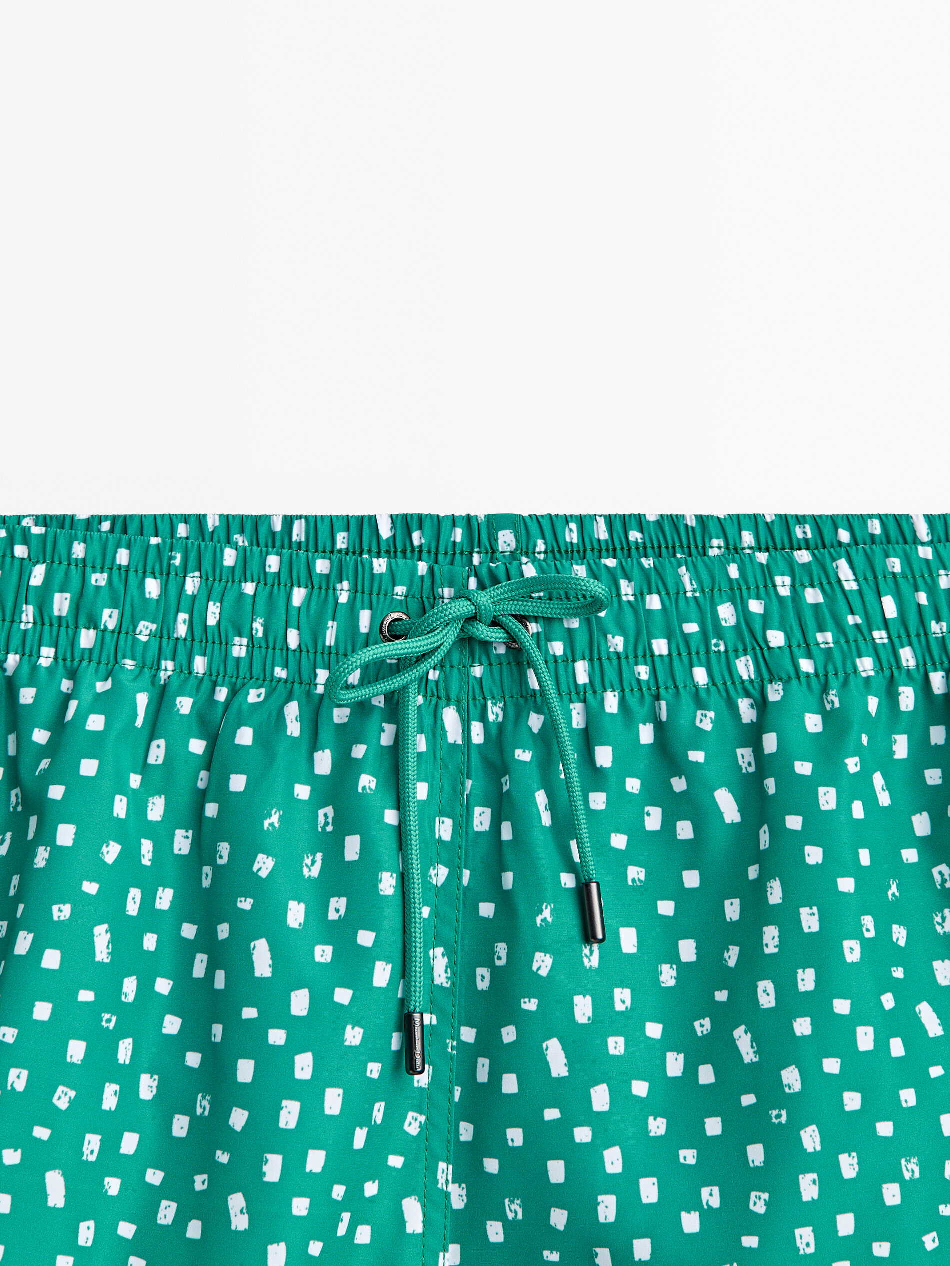 Bañador estampado geométrico - TURQUESA