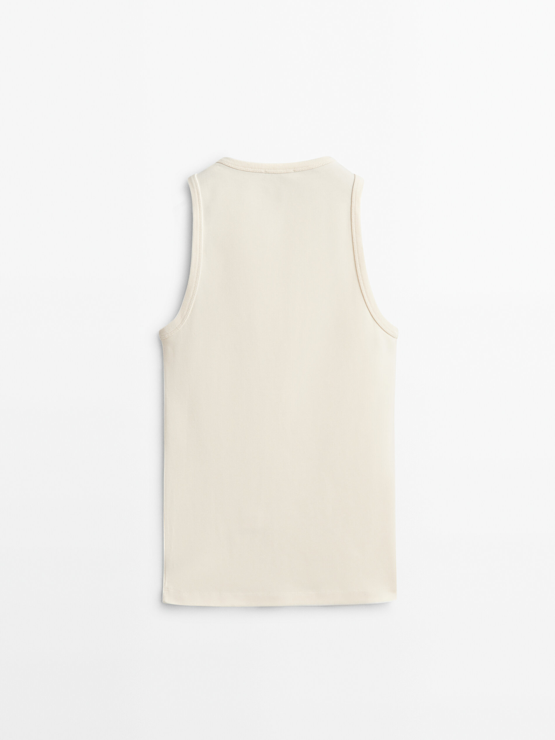 Top sin mangas algodón - CRUDO