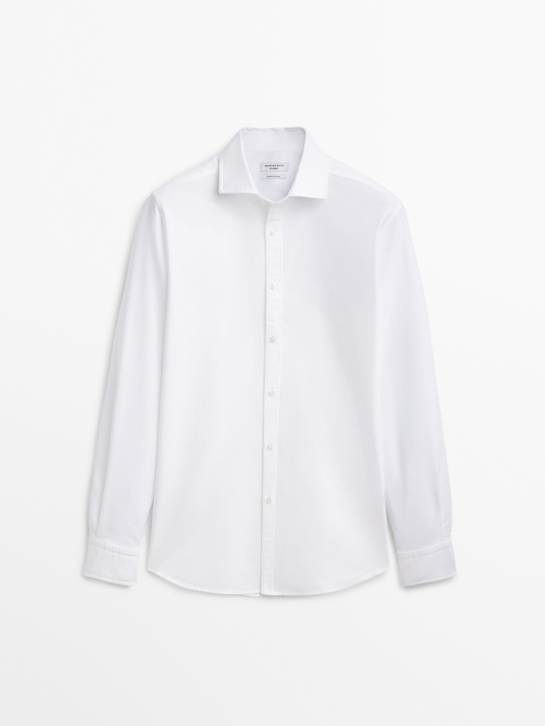 Camisa oxford algodón slim fit - BLANCO