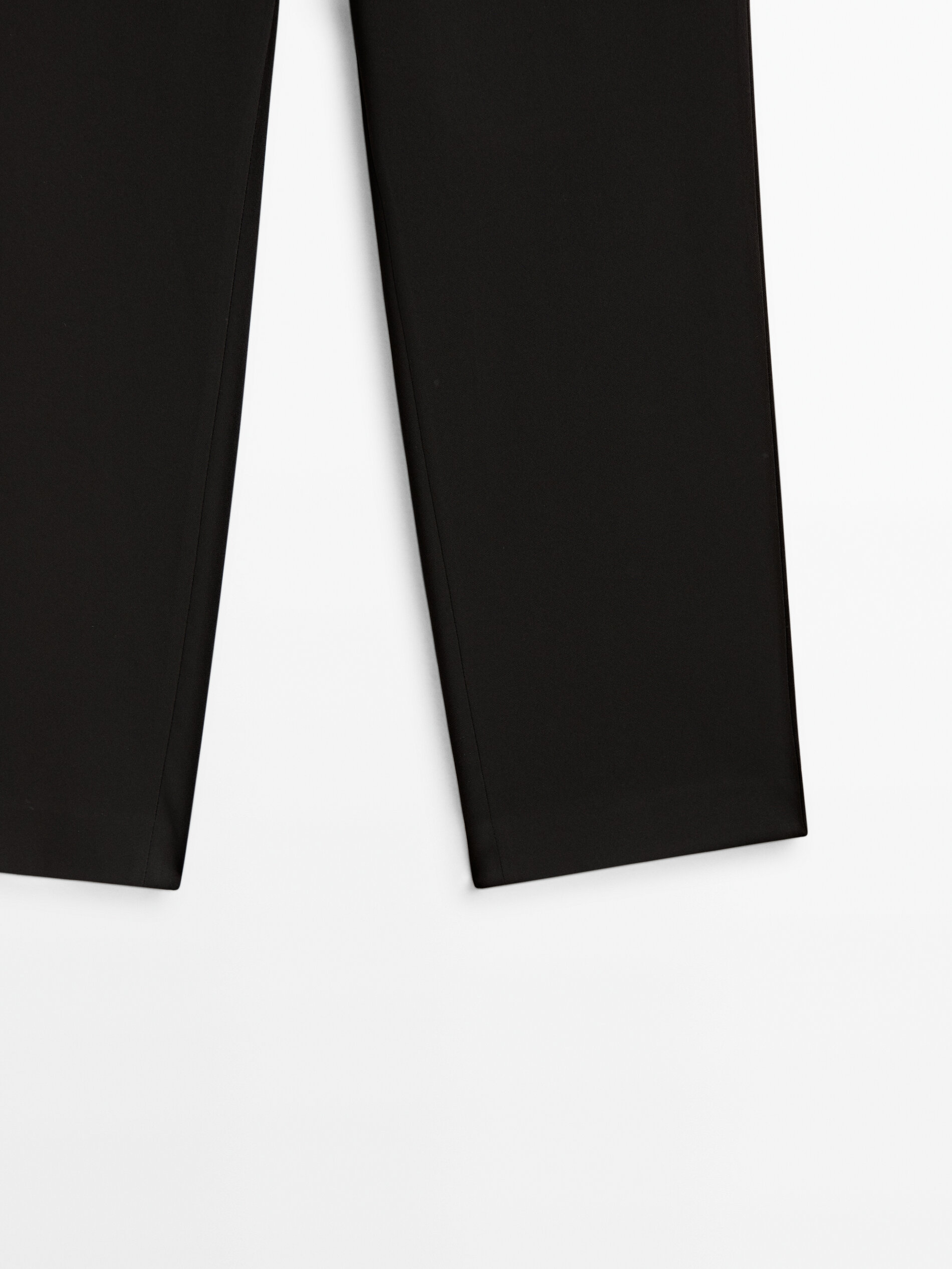 Pantalón crepe recto - NEGRO