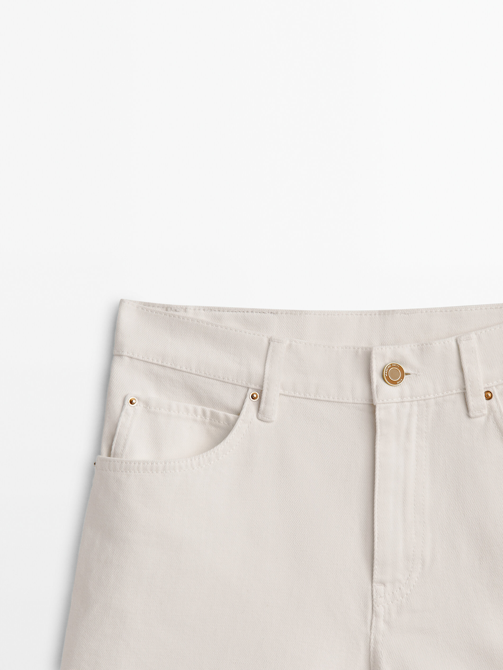 Short denim tiro alto - CRUDO