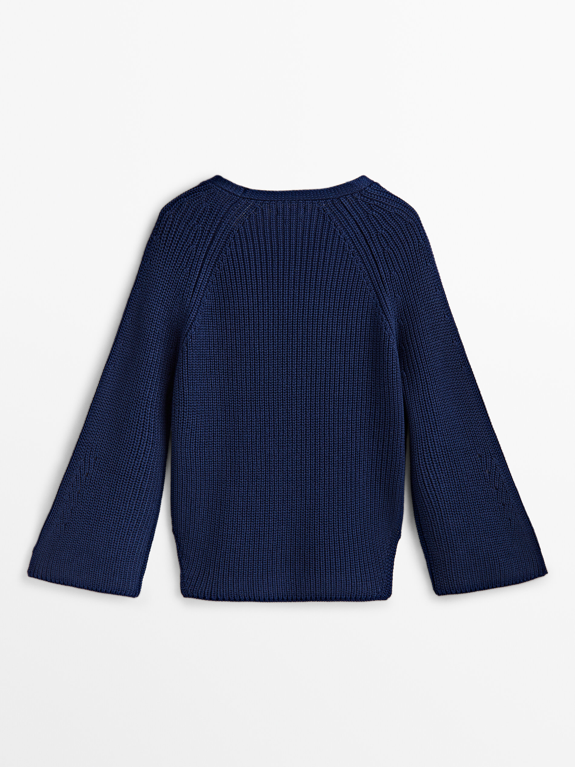 Jersey punto manga acampanada - AZUL TINTA