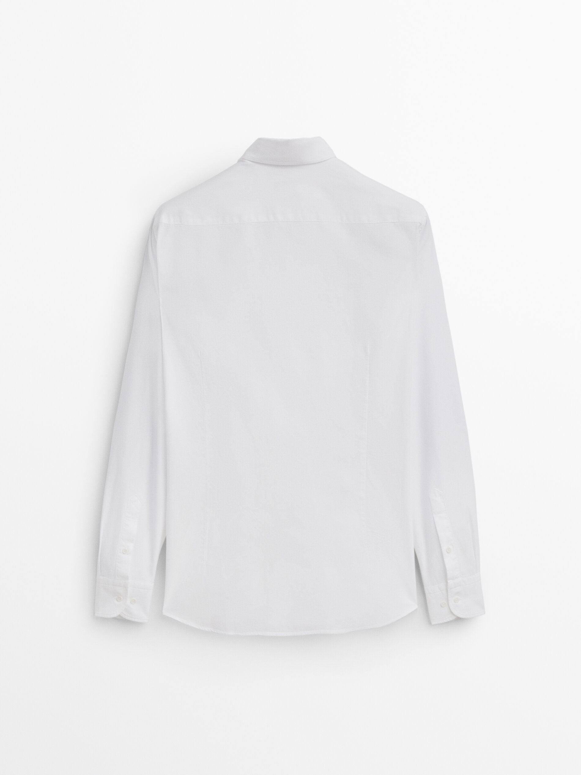 Camisa estructura algodón slim fit - BLANCO
