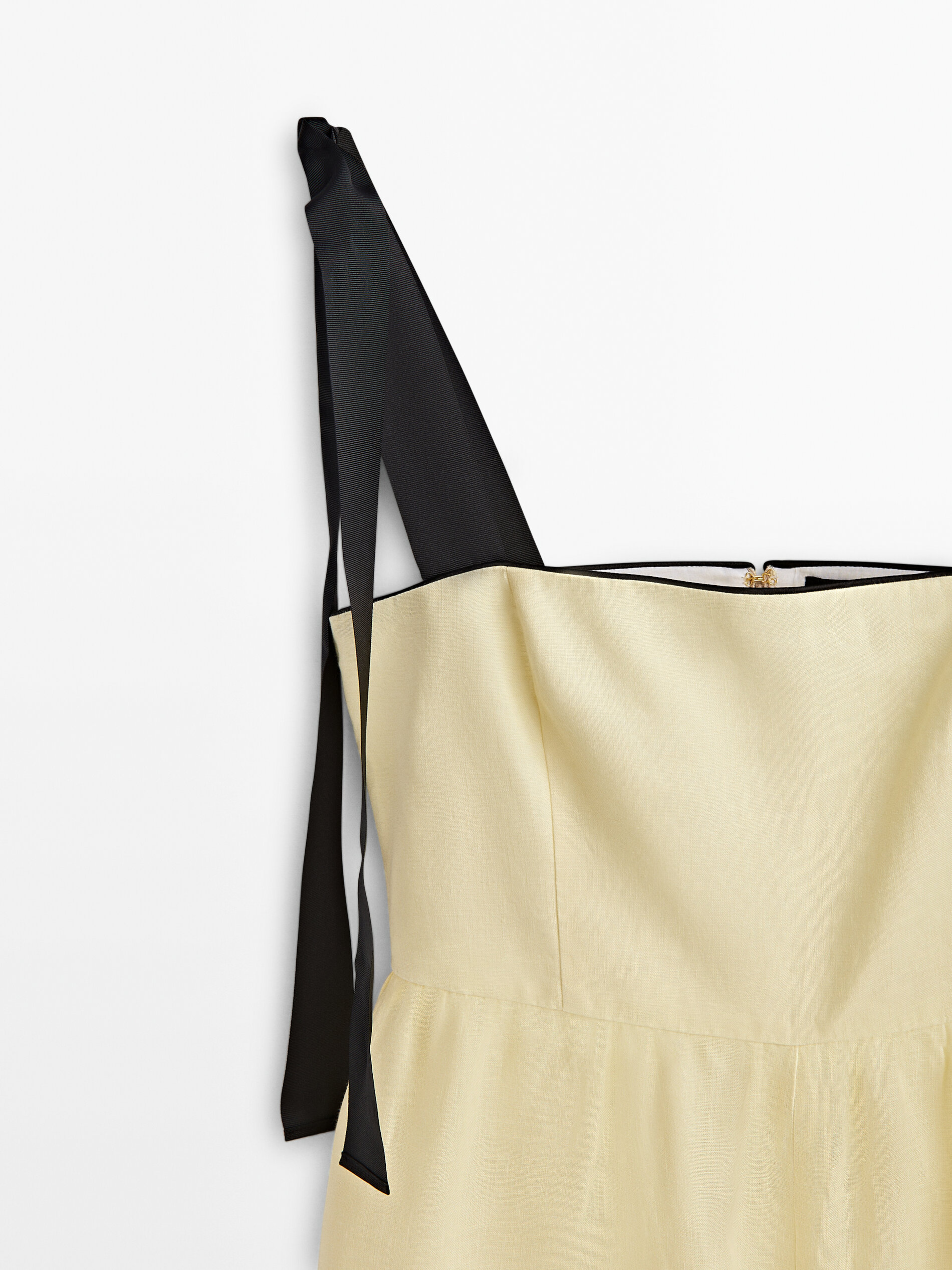 Mono lino tirantes contraste -Studio - AMARILLO