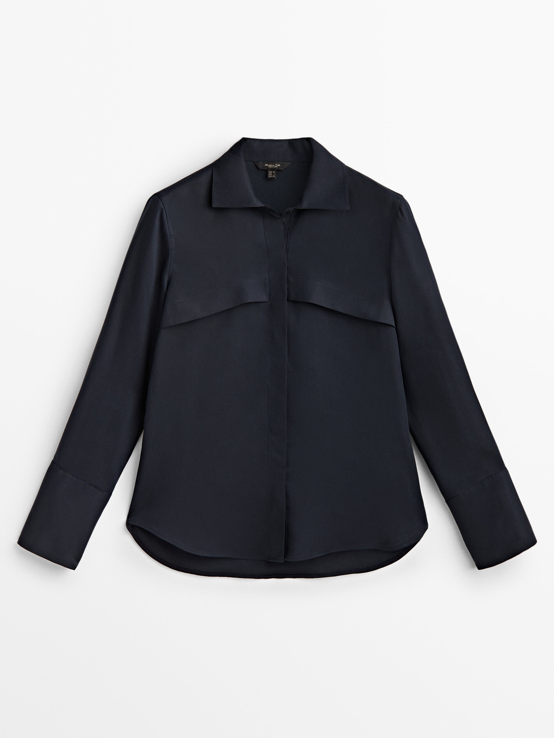 Camisa fluida bolsillos - AZUL PROFUNDO