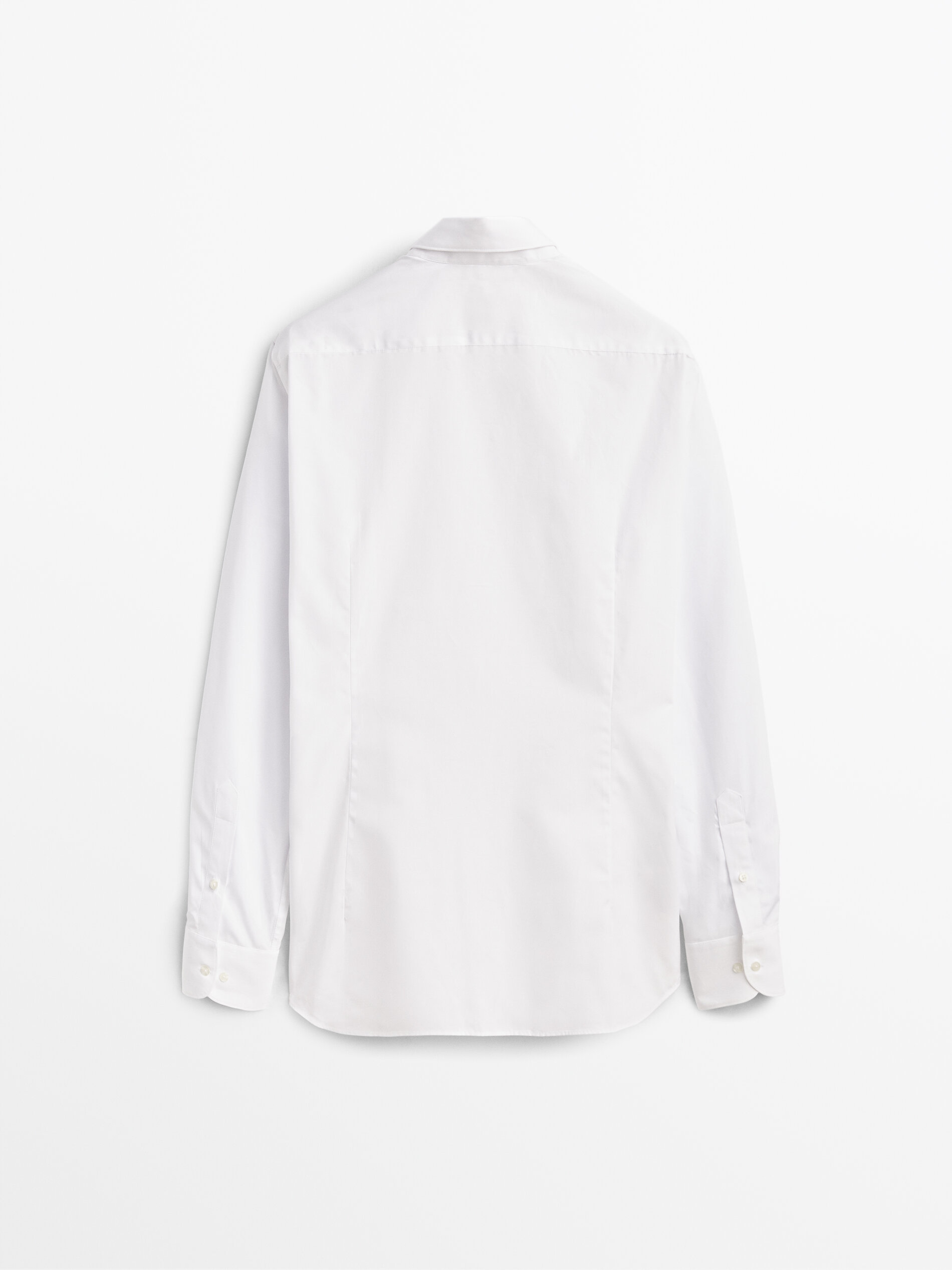 Camisa popelín algodón slim fit - BLANCO