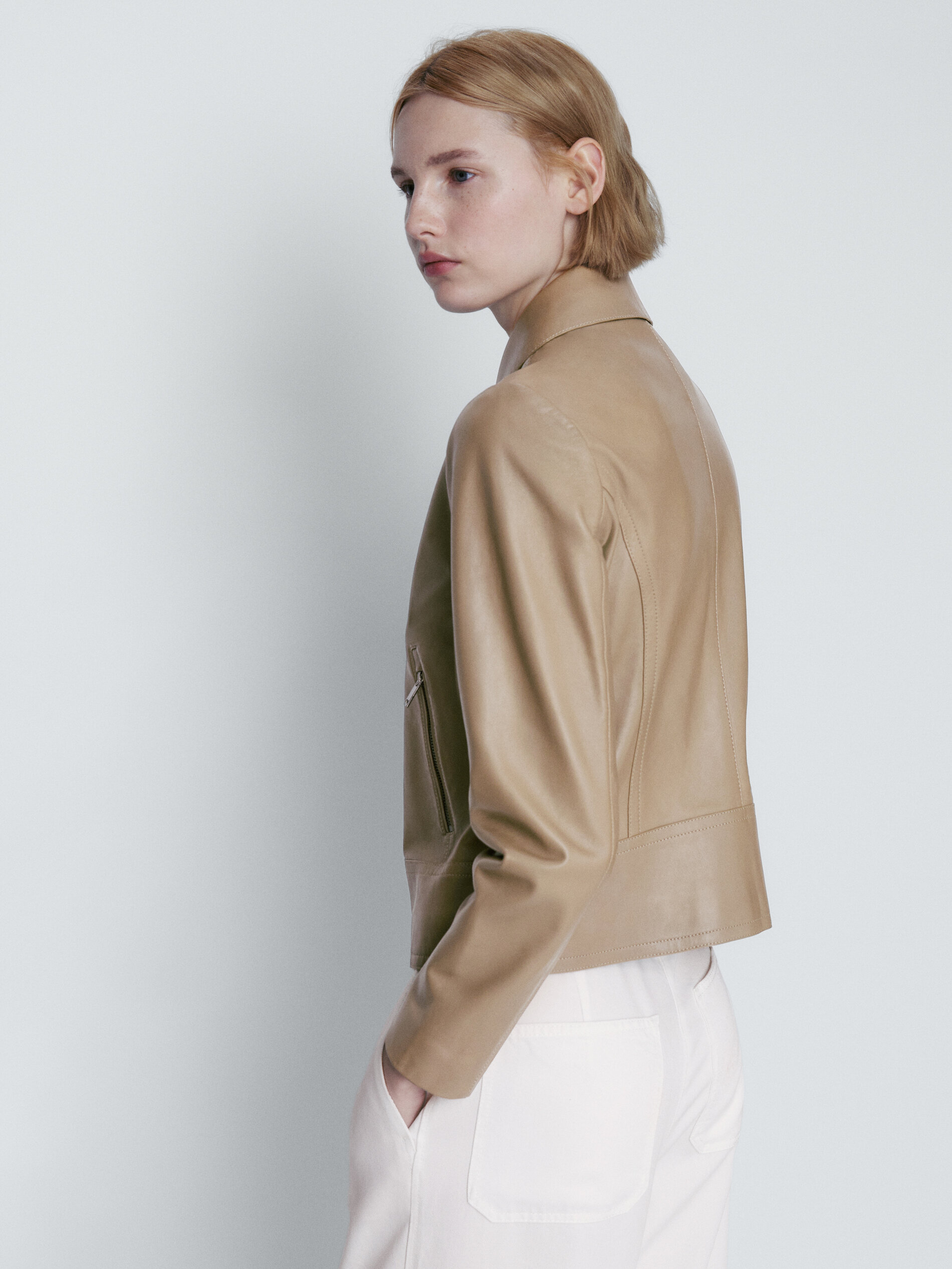 Chaqueta biker piel napa - ARENA