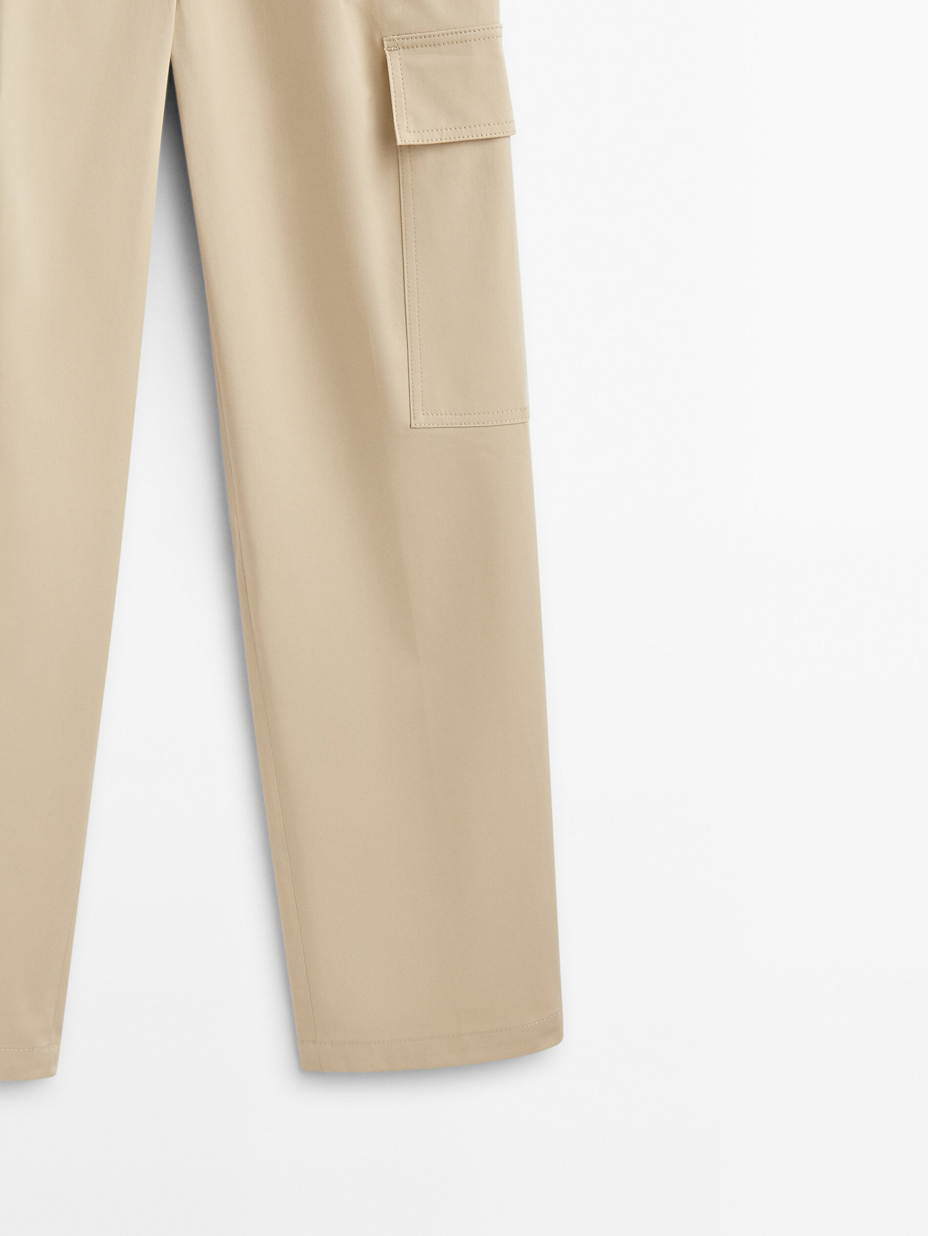 Pantalón cargo maxi bolsillos - BEIGE