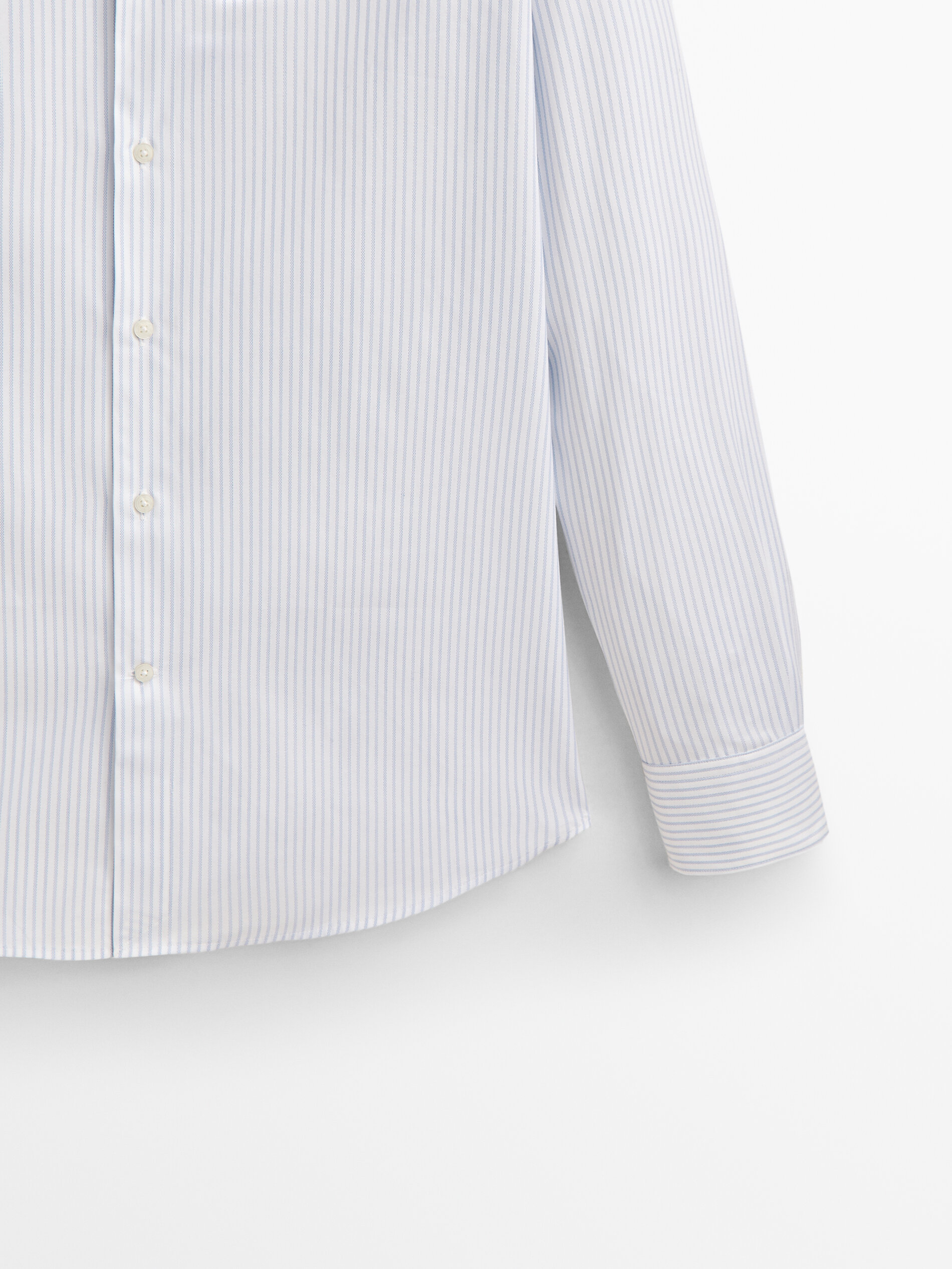 Camisa rayas easy iron slim fit - CELESTE