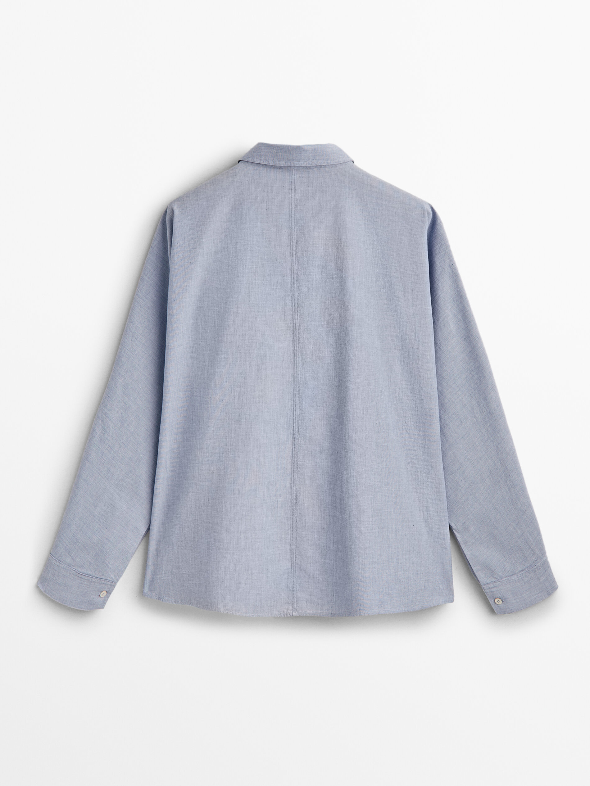 Camisa algodón chambray - AZUL