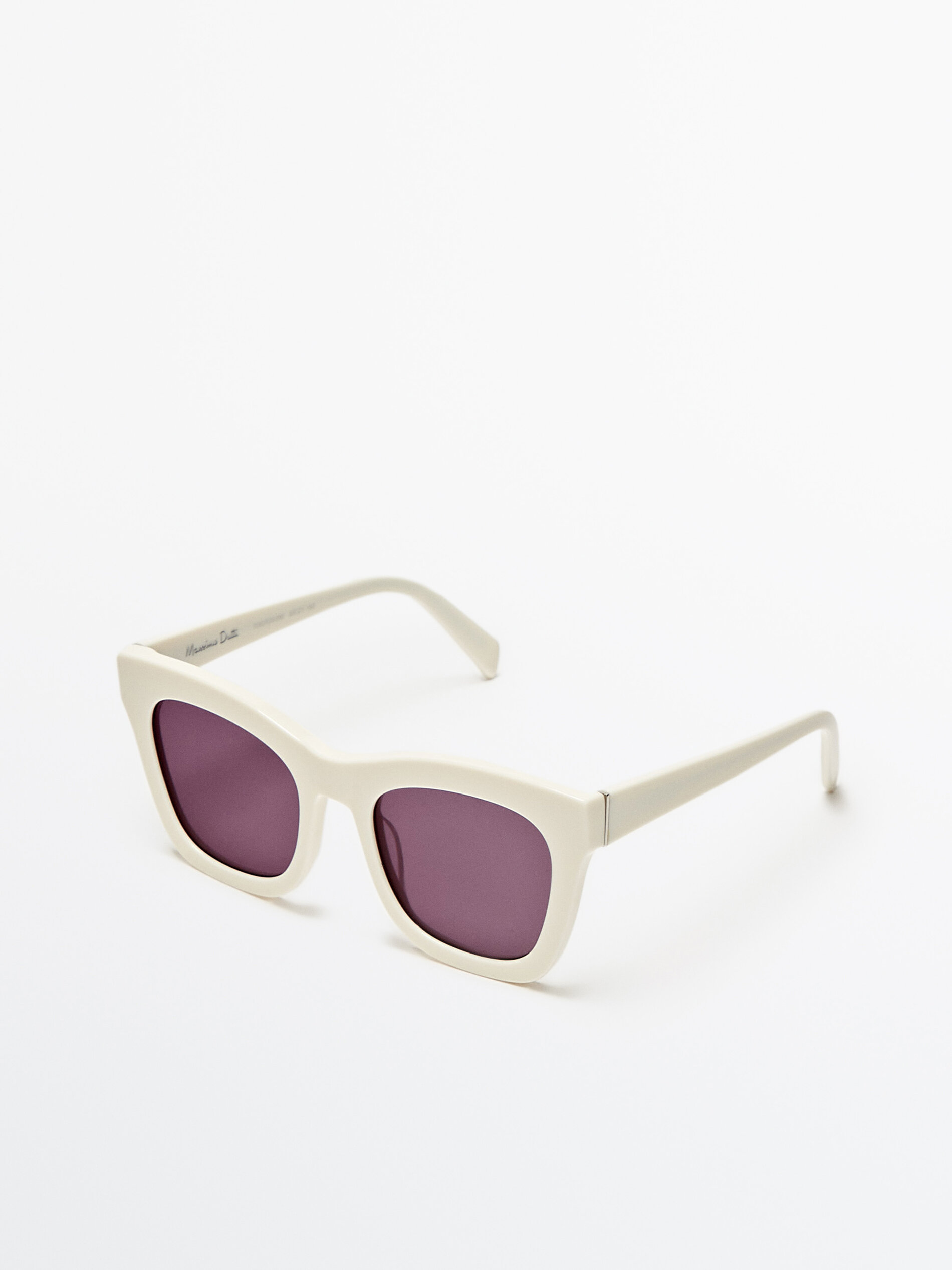 Gafas de sol cuadradas oversize - BLANCO