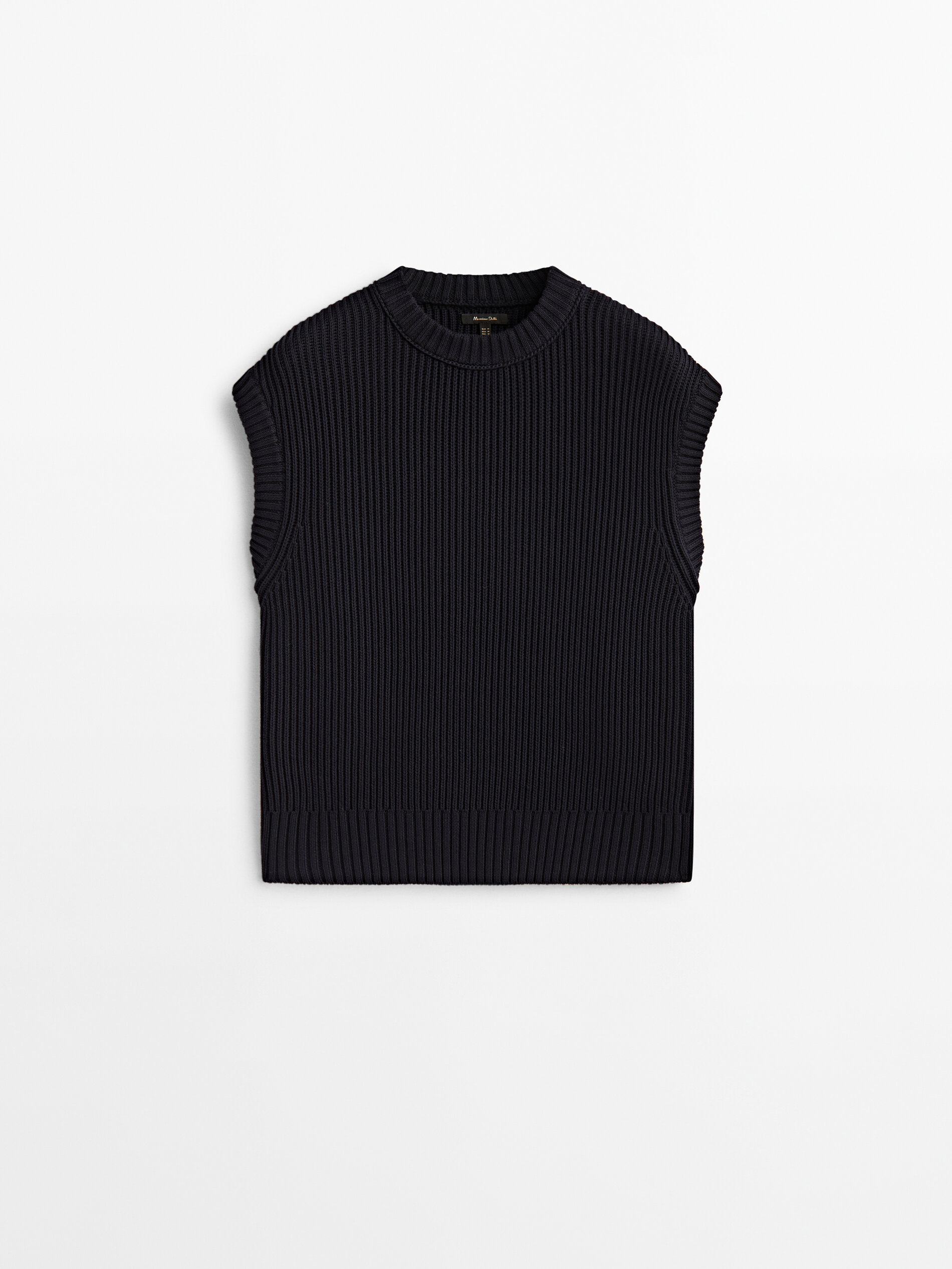 Chaleco de punto algodón - AZUL MARINO