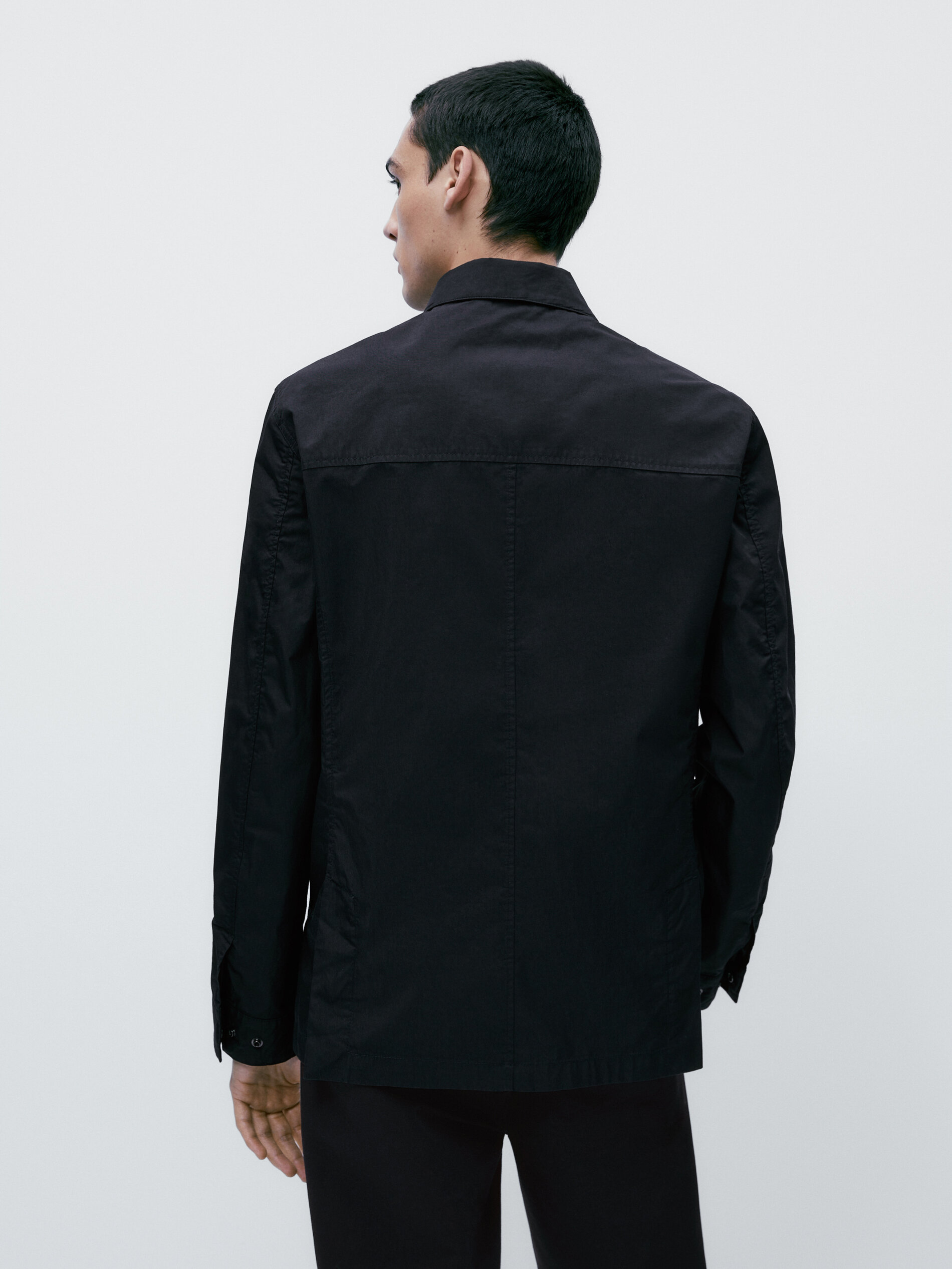 Sobrecamisa mezcla algodón bolsillos - AZUL MARINO