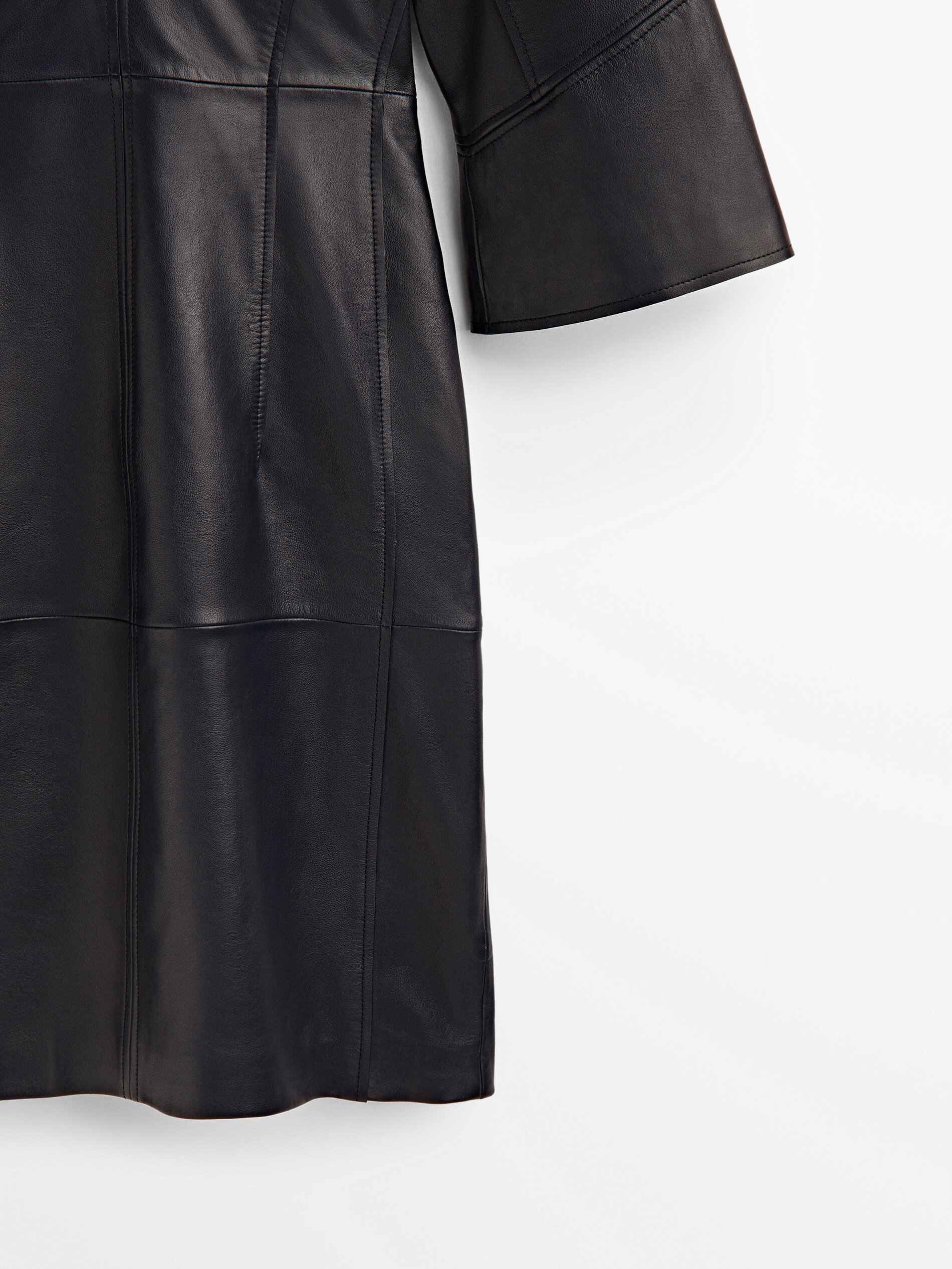 Vestido piel napa azul marino - AZUL MARINO