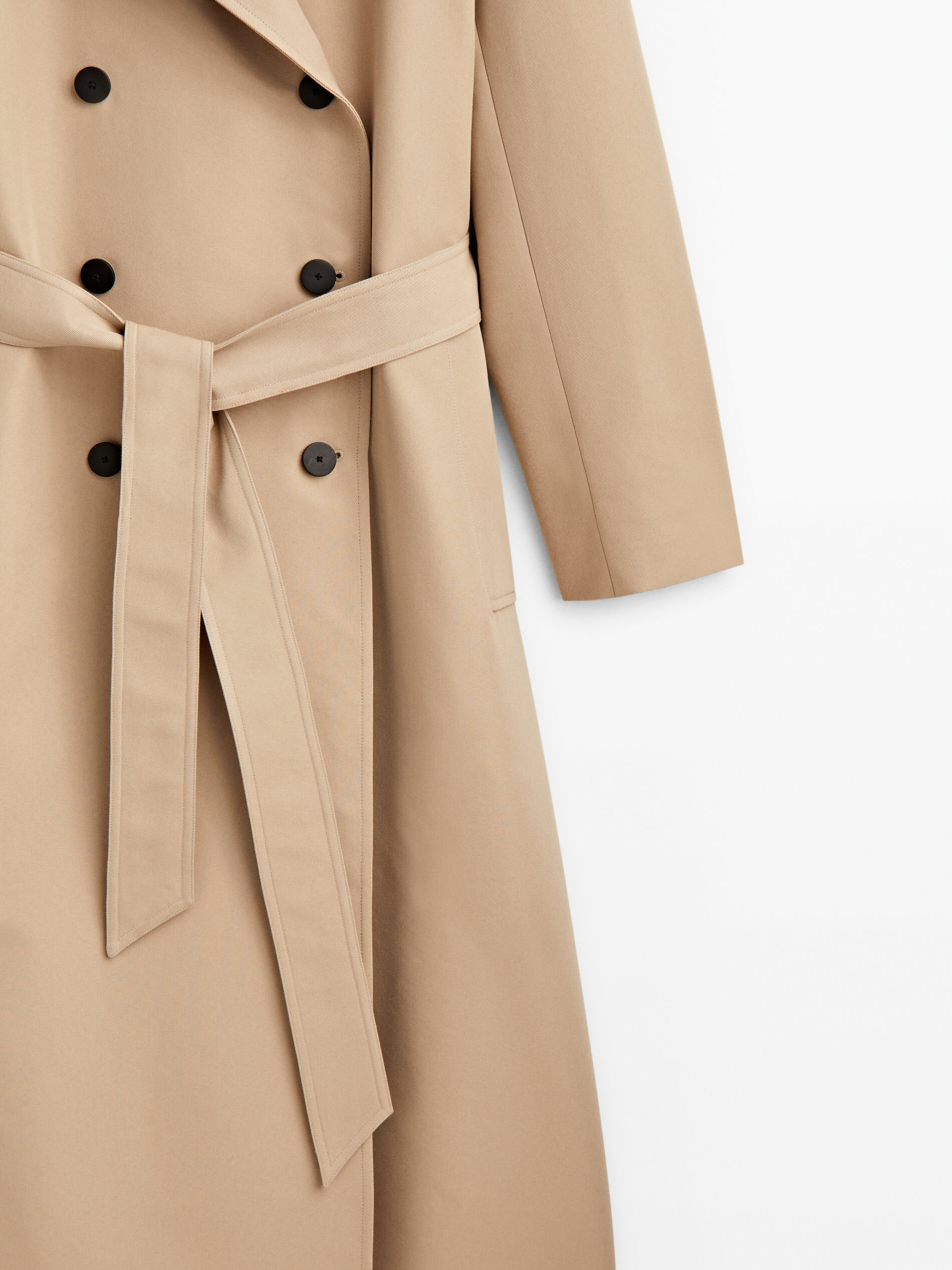 Chaqueta trench cinturón - CAMEL