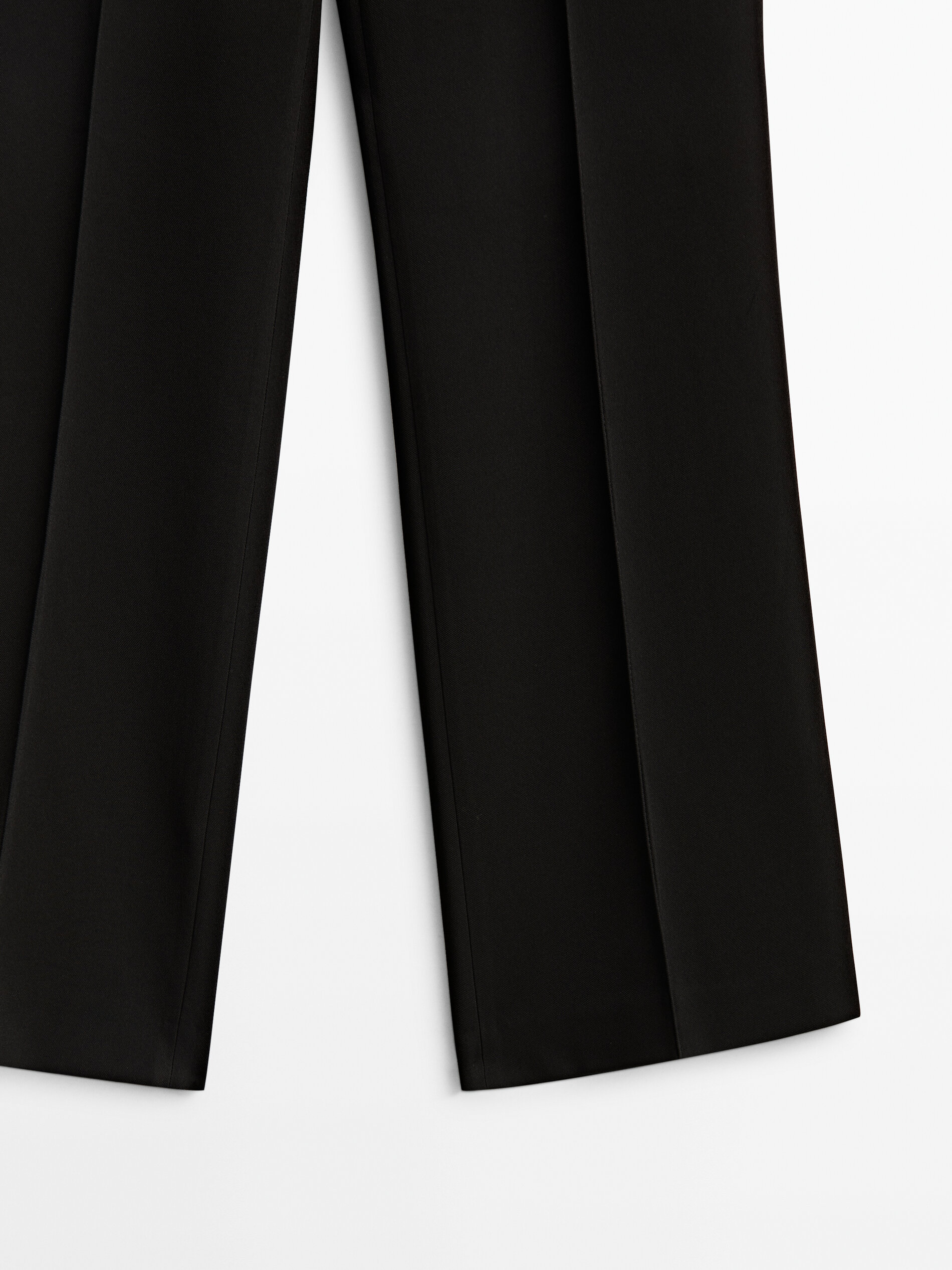 Pantalón traje negro corte recto - NEGRO