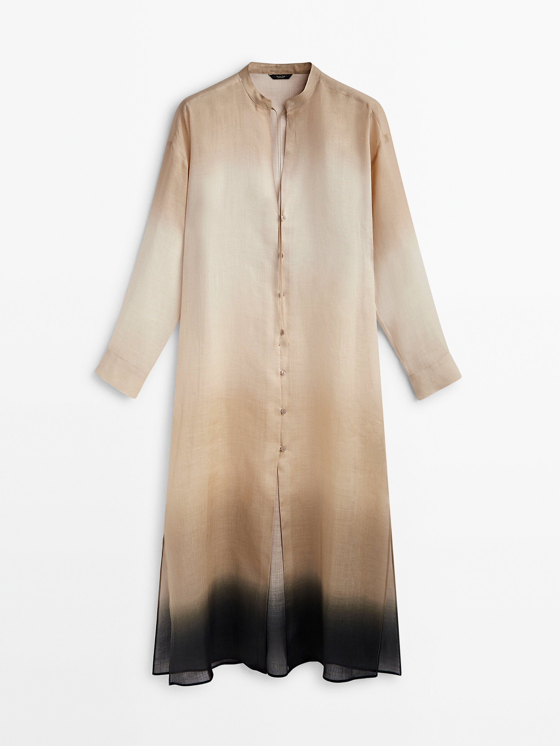 Vestido túnica ramio degradado - CRUDO