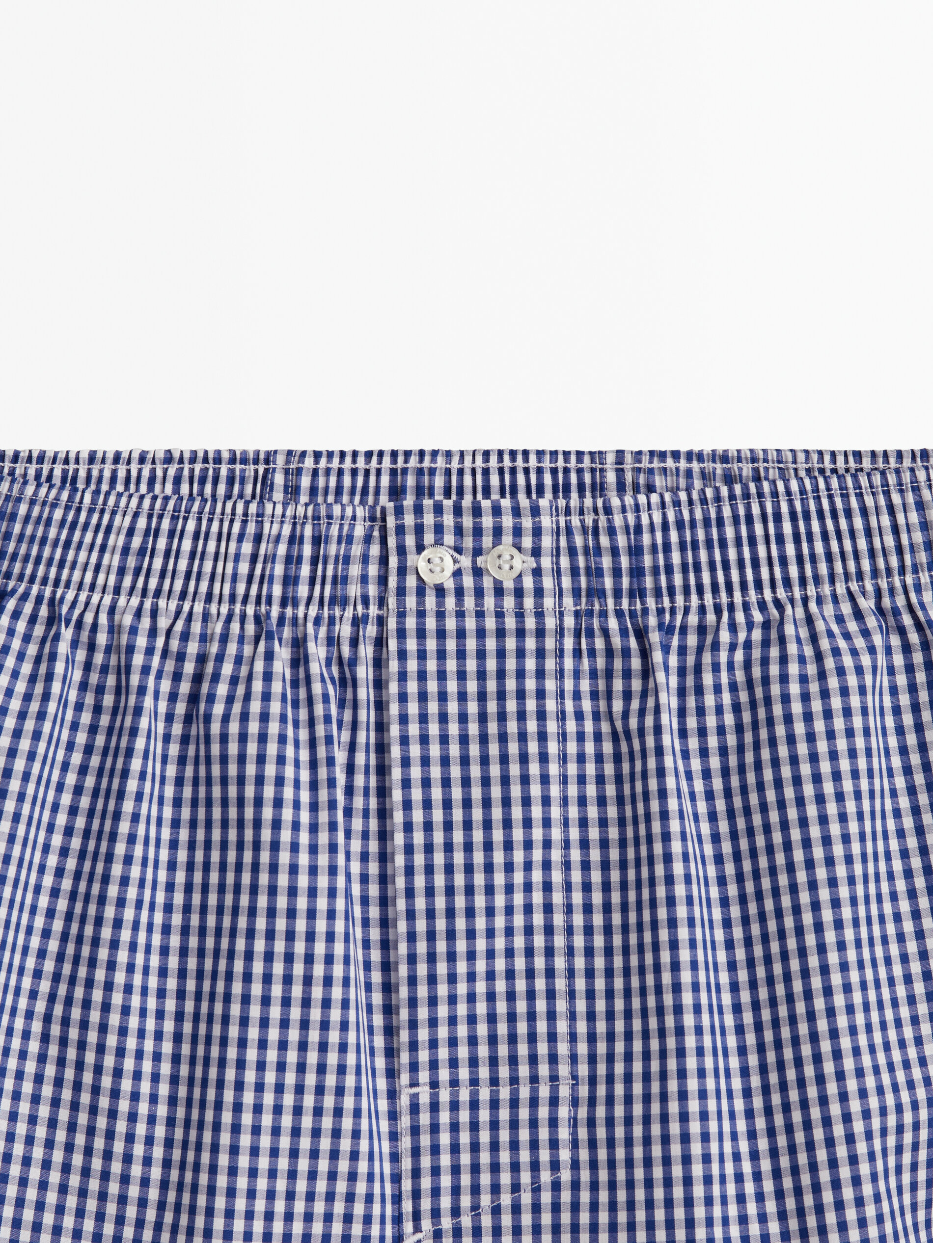 Calzoncillo popelín cuadro vichy - AZUL MARINO