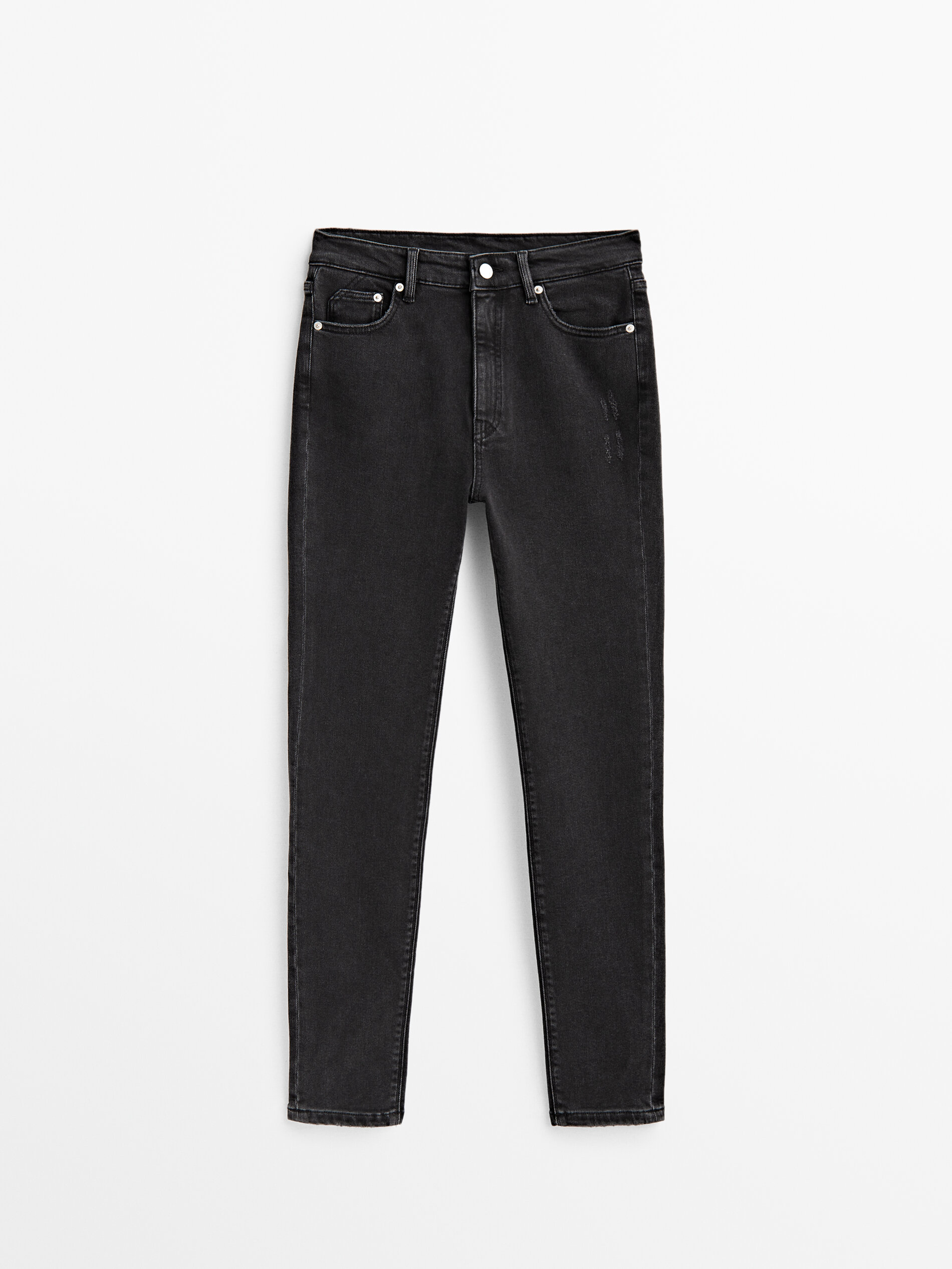 Pantalón vaquero tiro alto skinny fit - NEGRO
