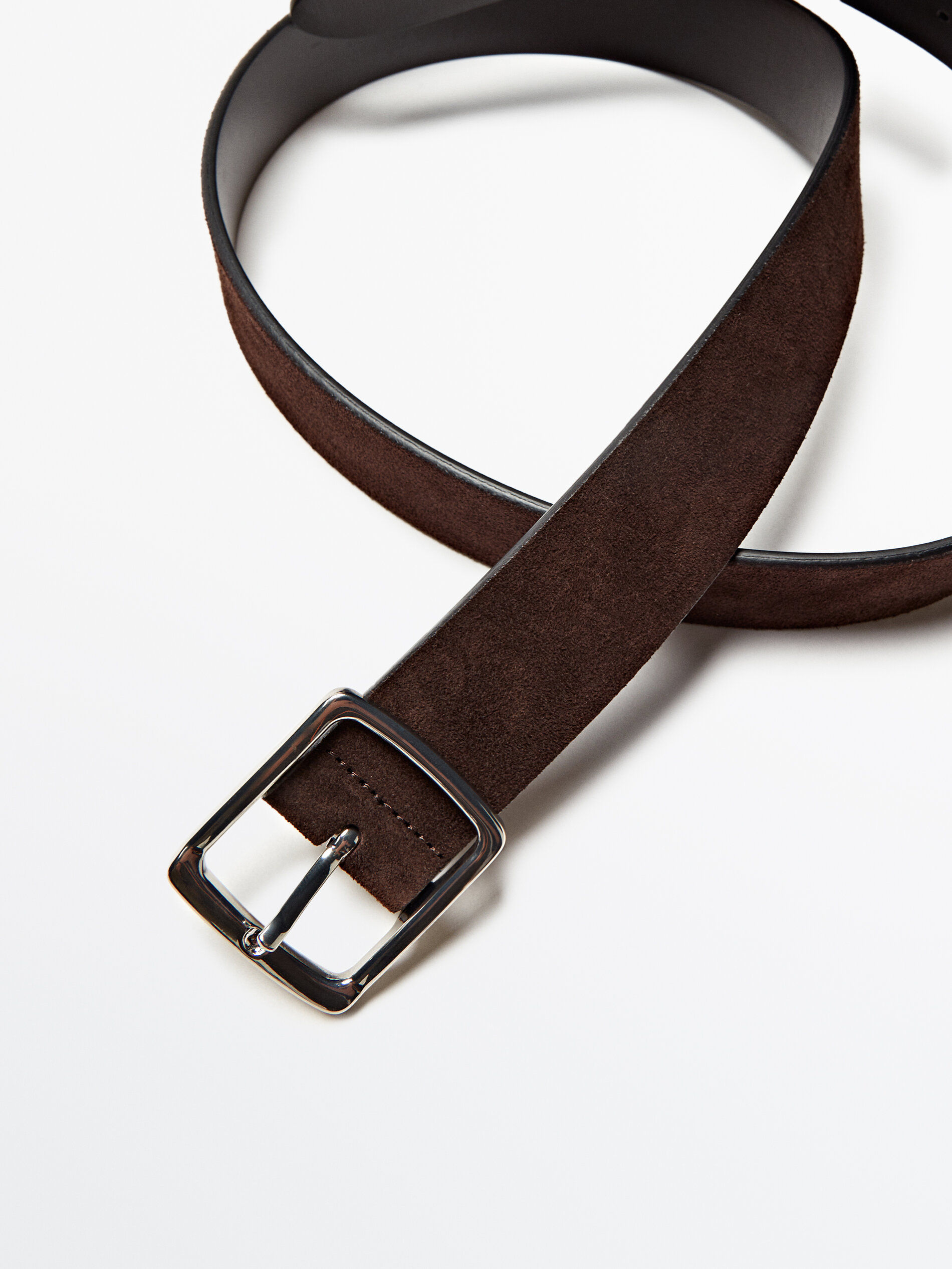 Cinturón piel ante - MARRÓN