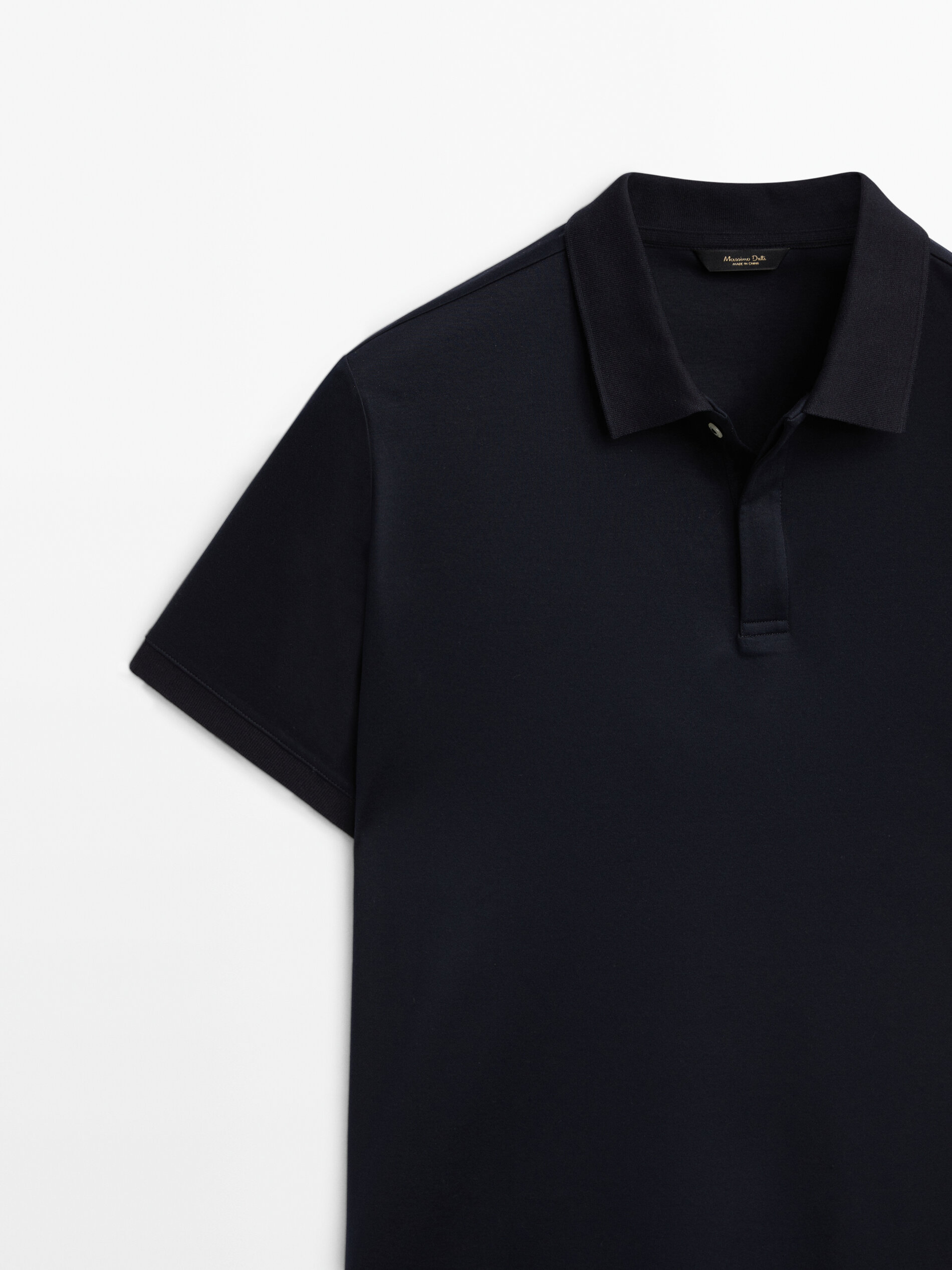 Polo mezcla algodón mercerizado - AZUL MARINO