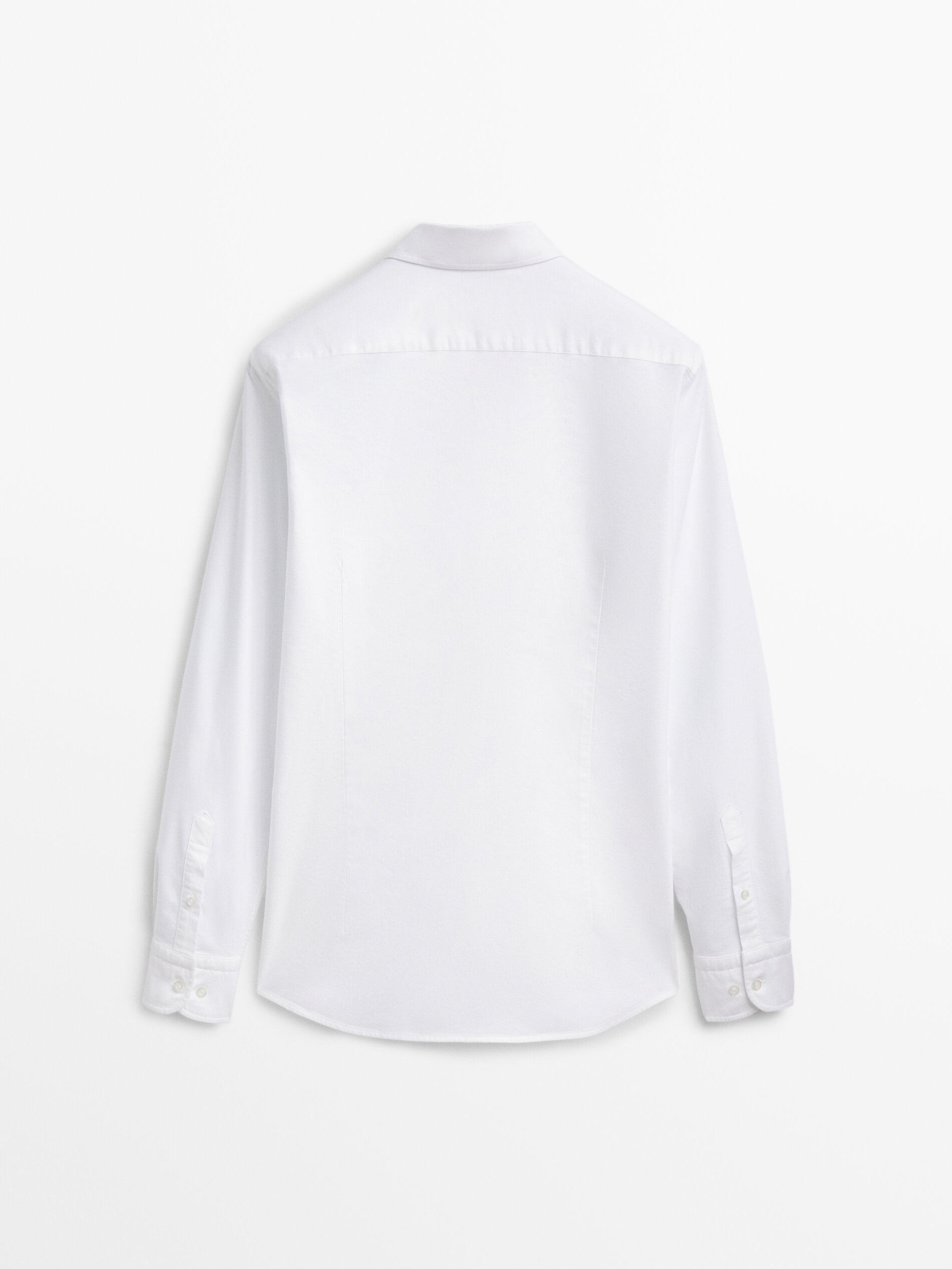 Camisa oxford algodón slim fit - BLANCO