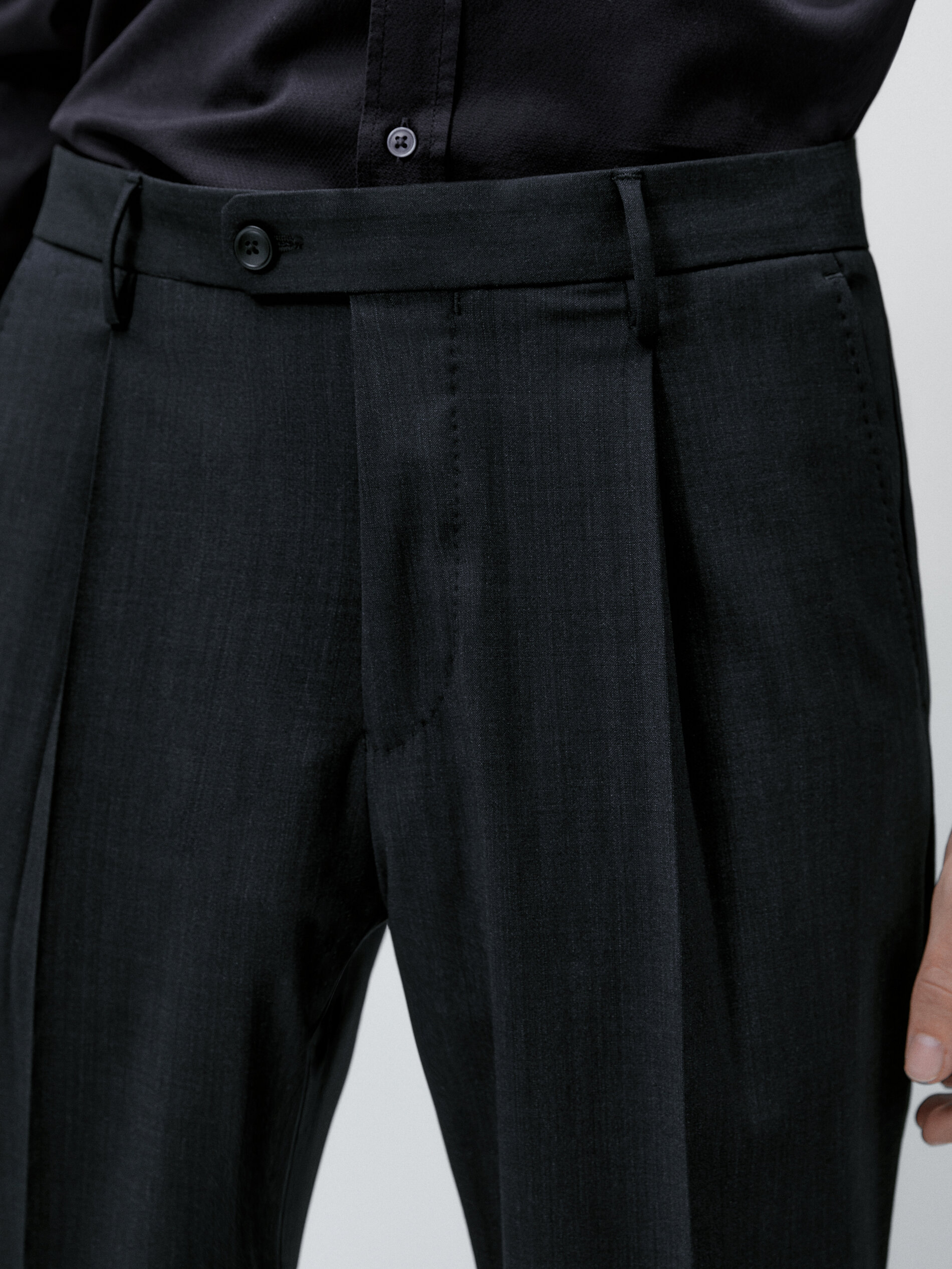 Pantalón traje mezcla lana - INDIGO