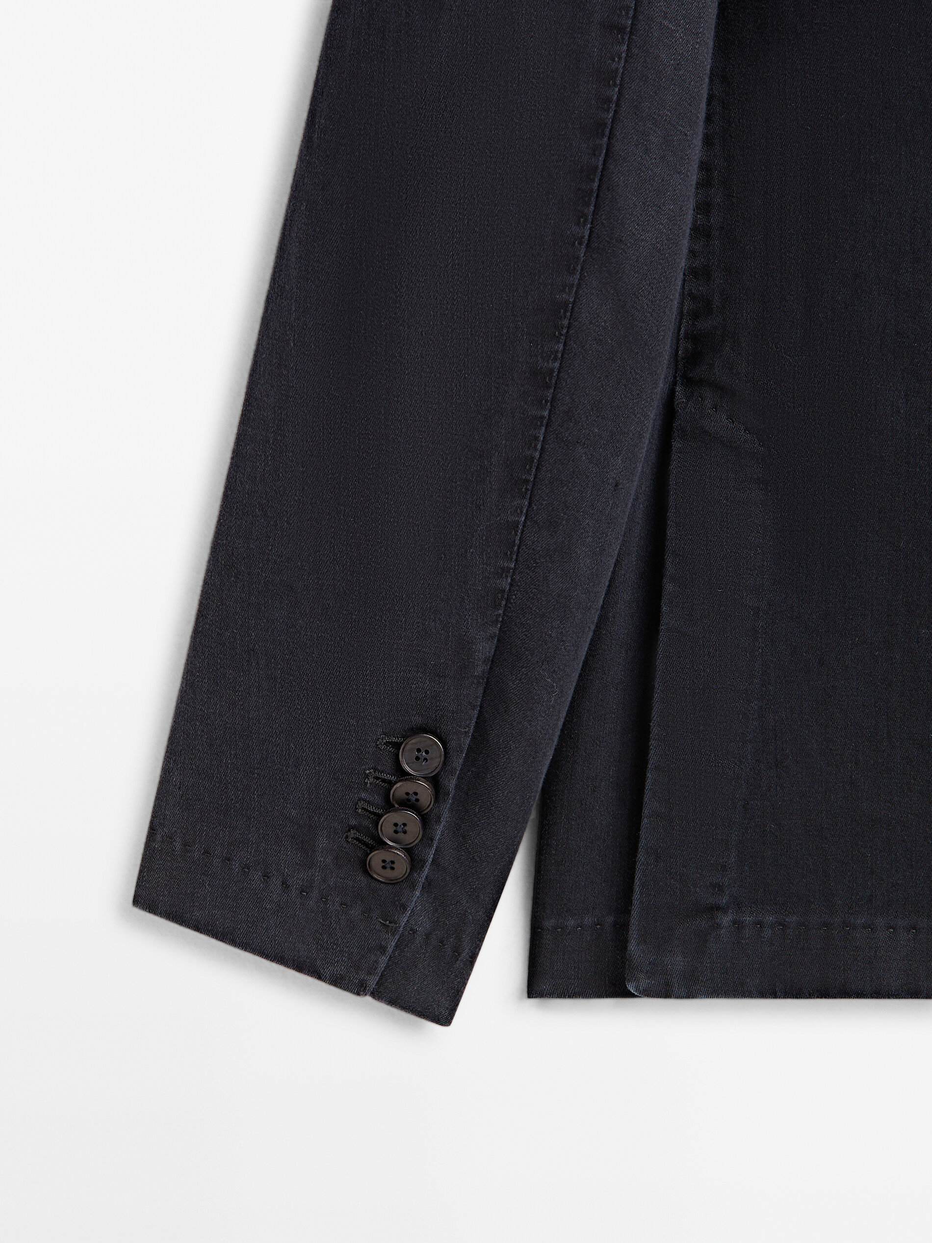 Americana lino tintada azul marino - AZUL MARINO