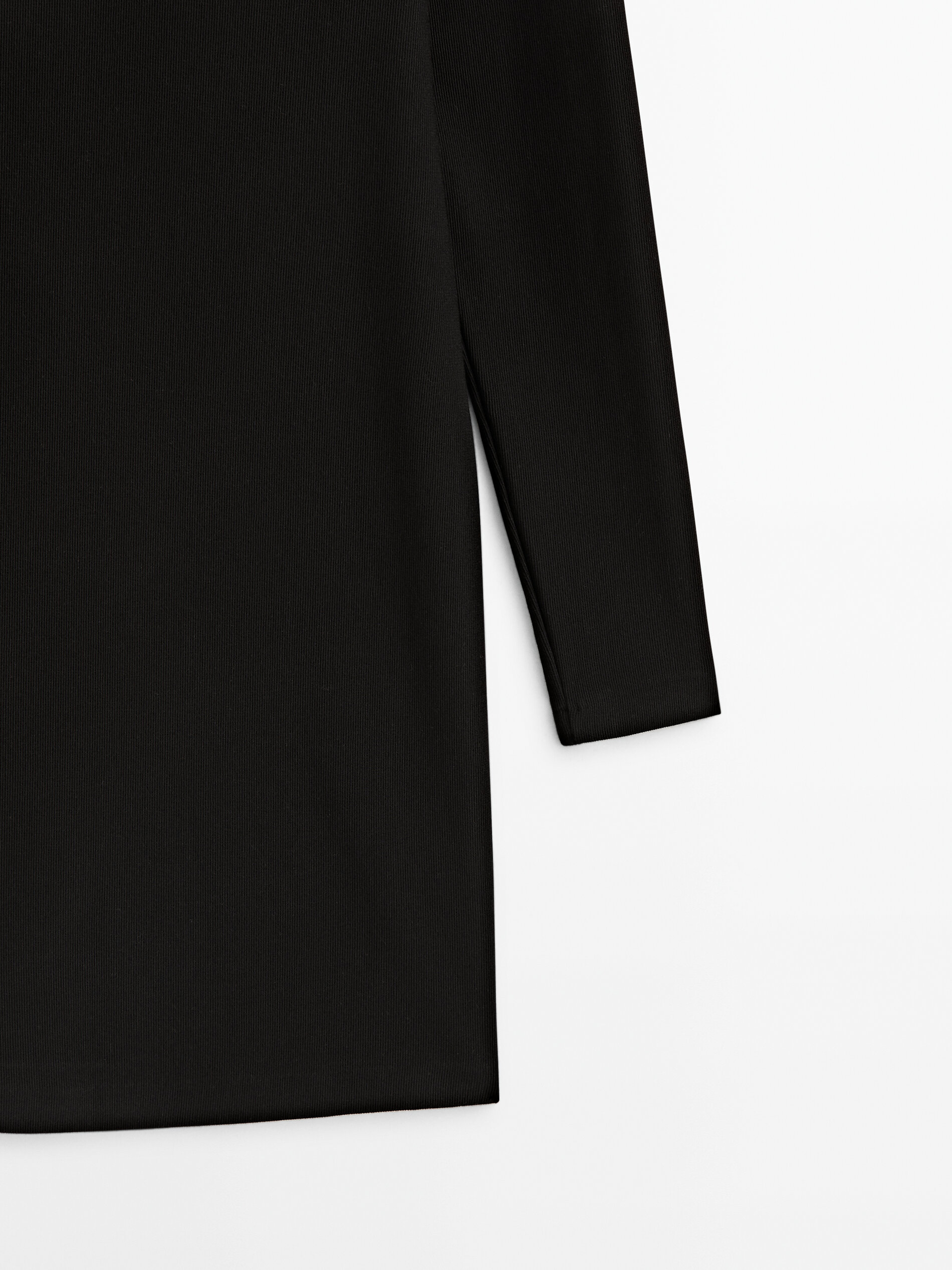 Vestido corto negro mini escote - NEGRO