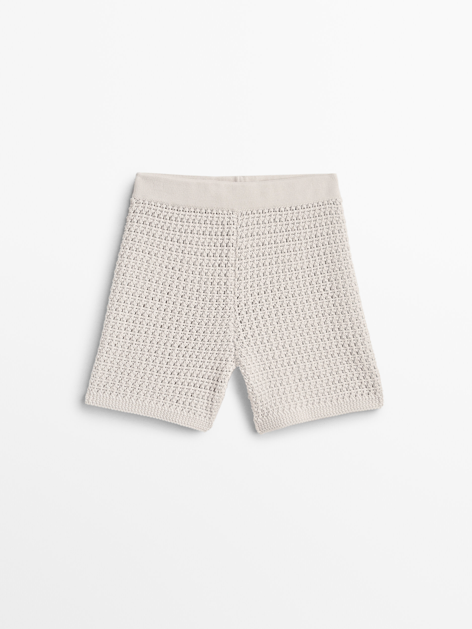 Shorts punto crochet - CRUDO