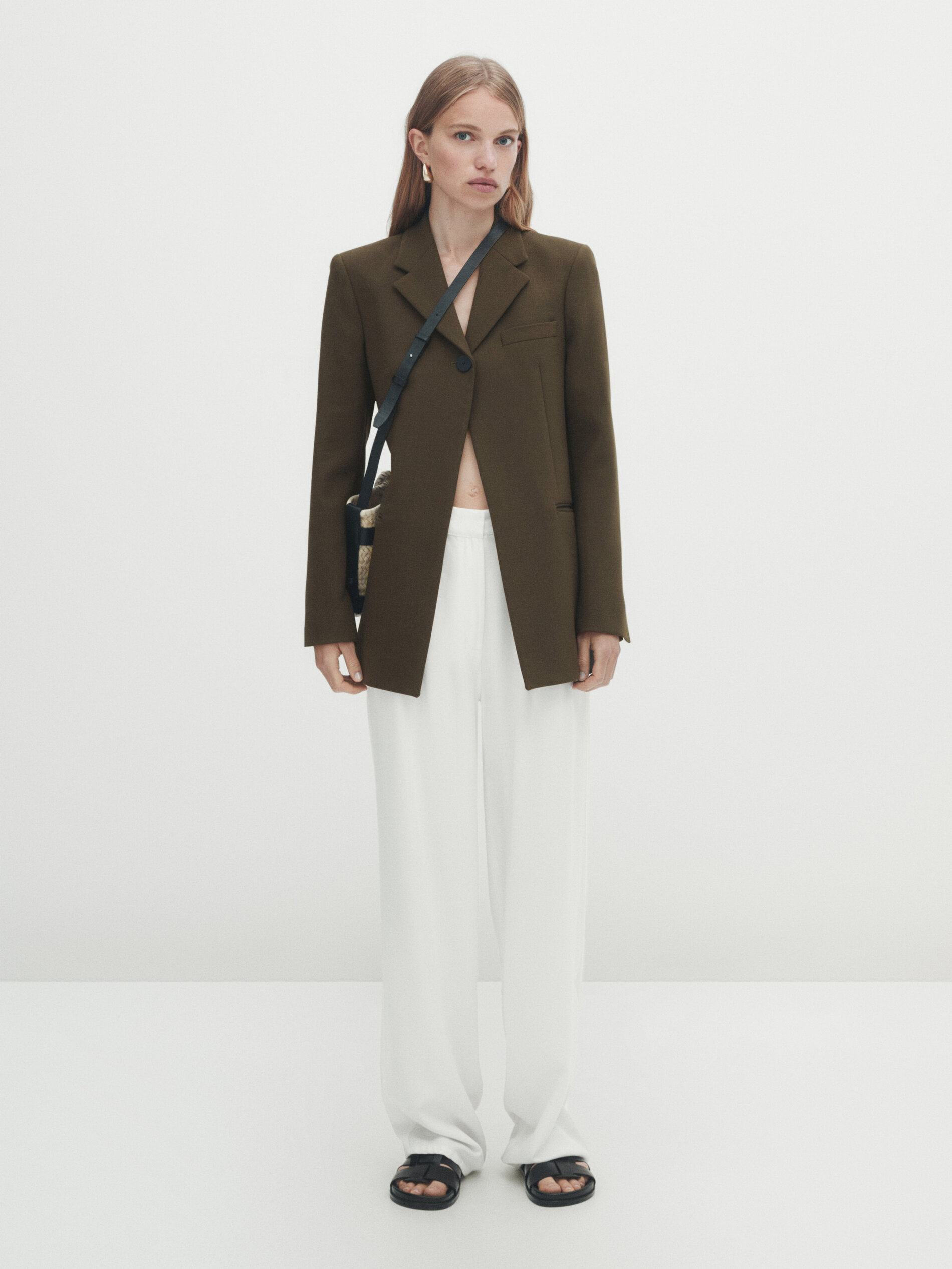 Americana traje botón alto - KAKI