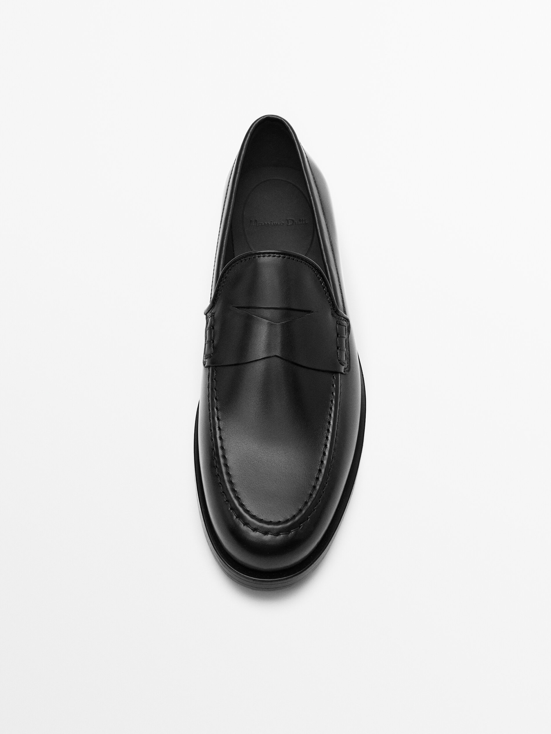 Mocasín piel napa cepillada - NEGRO