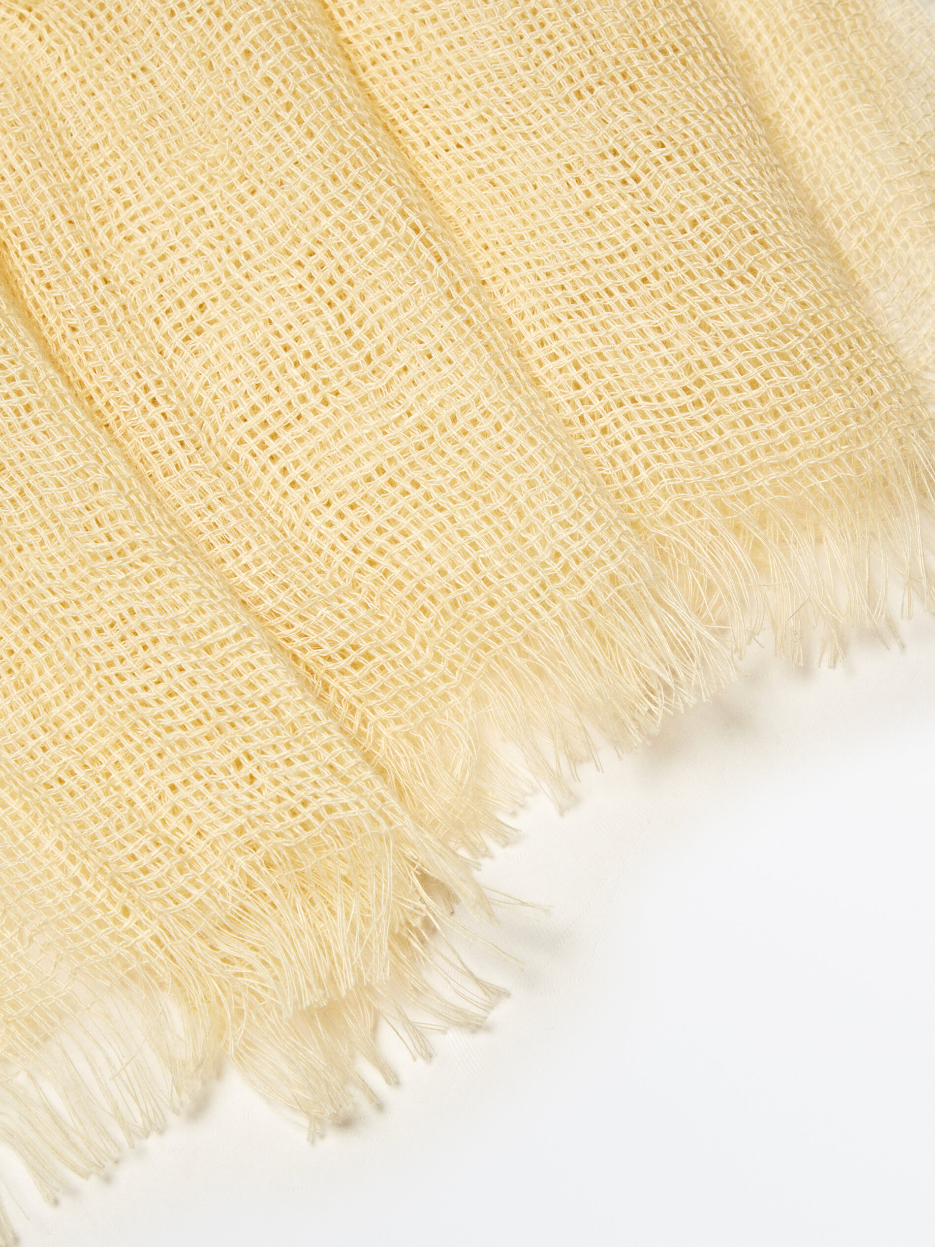 Fular liso 100% lino - Vainilla