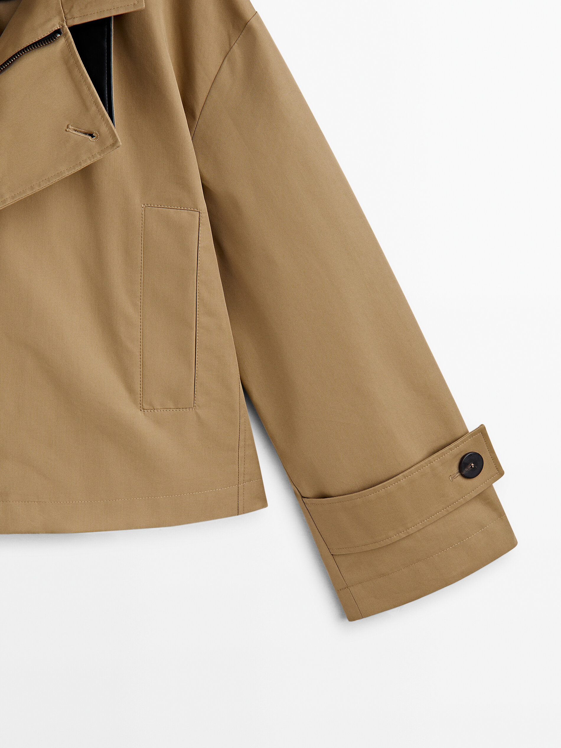 Chaqueta corta detalle contraste - CAMEL