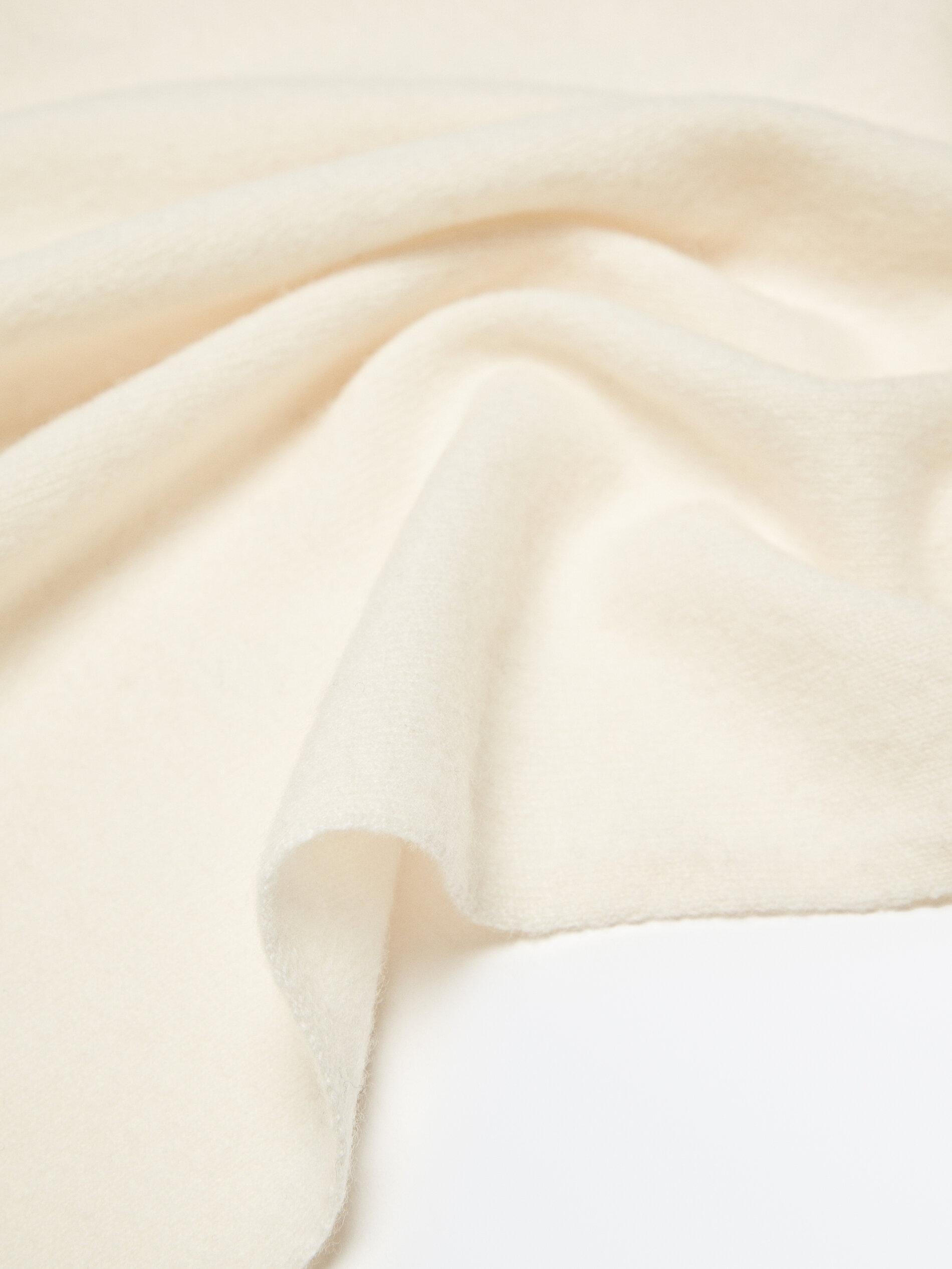 Bufanda punto fino lana cashmere - CRUDO