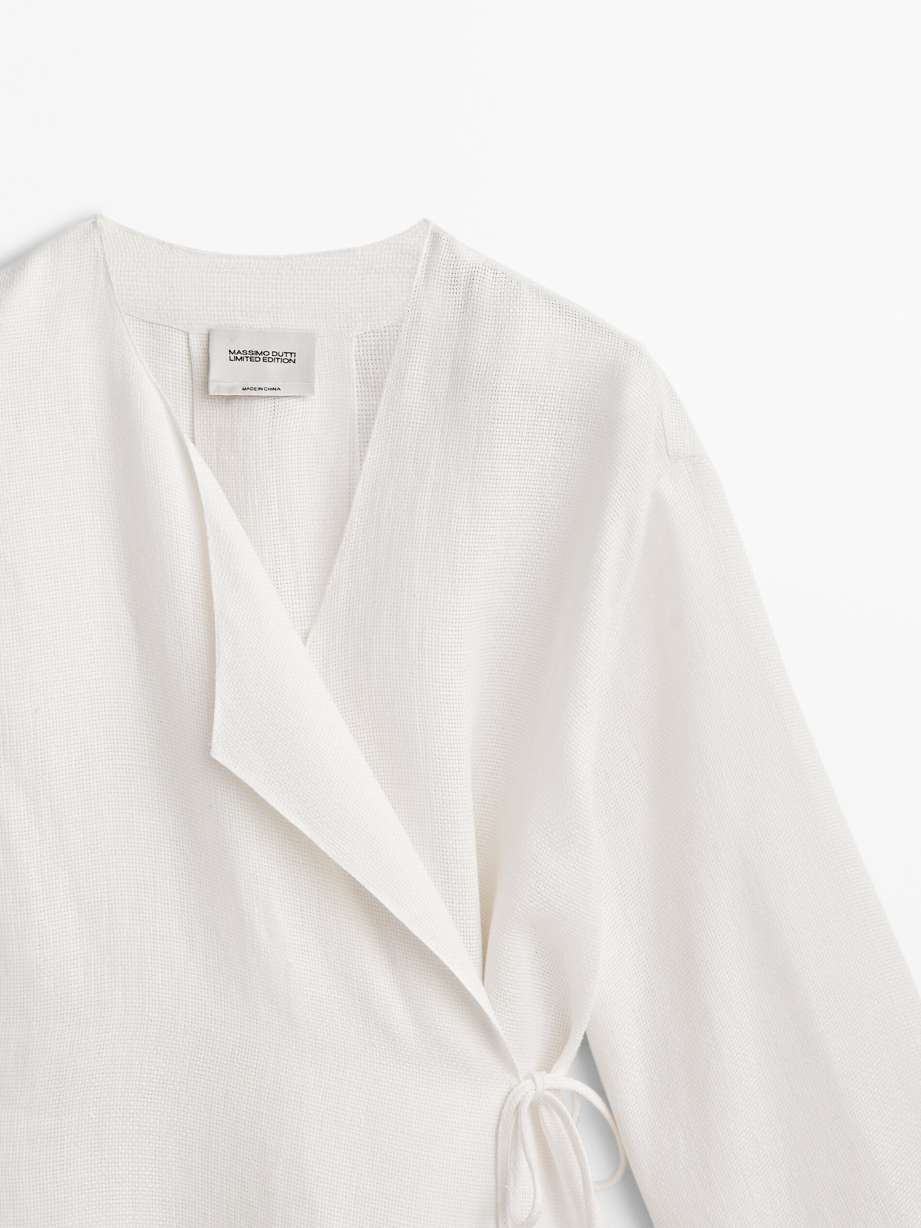 Sobrecamisa lino estructura Limited Edition - BLANCO