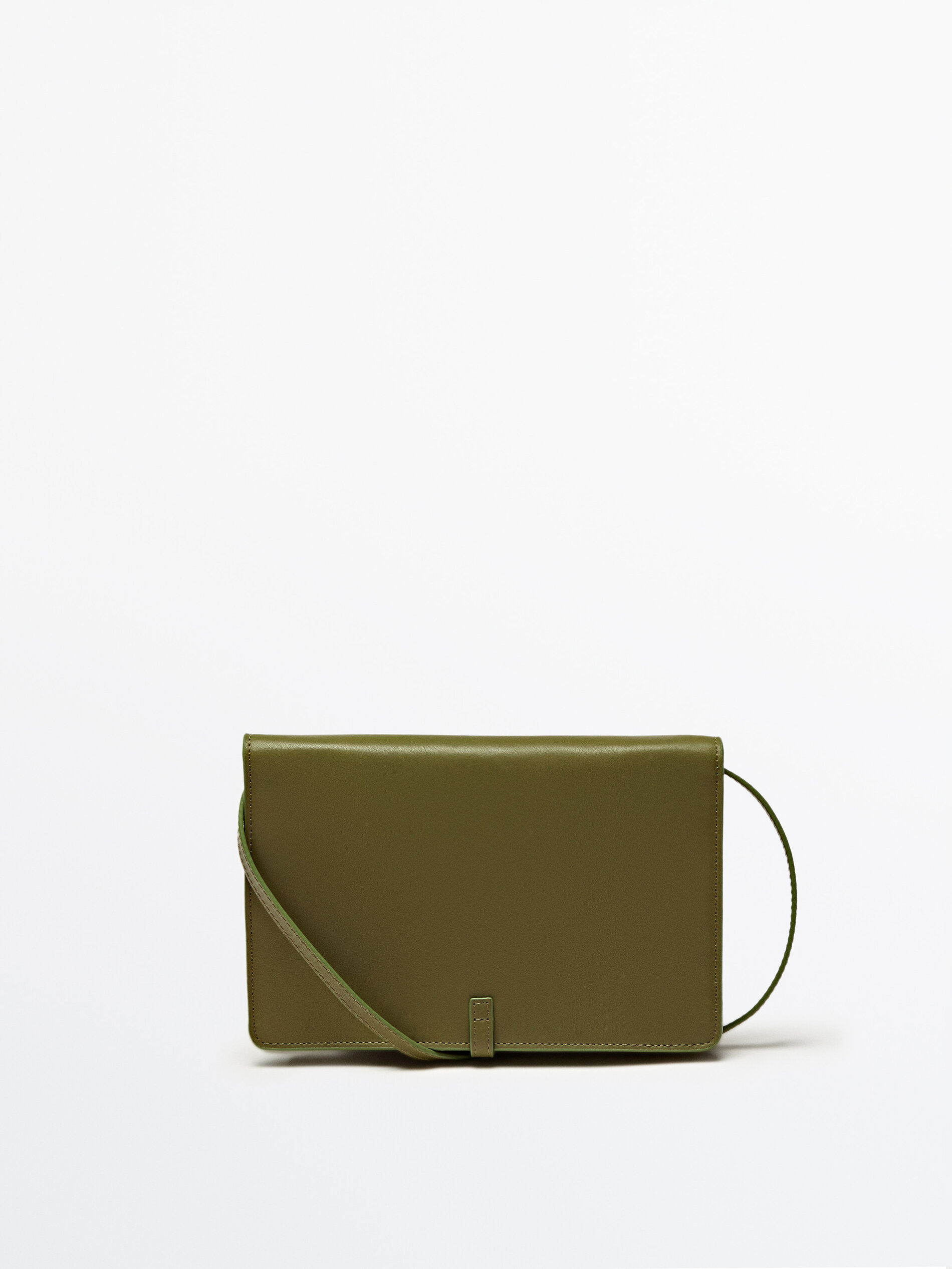 Bolso bandolera piel porta móvil - KAKI