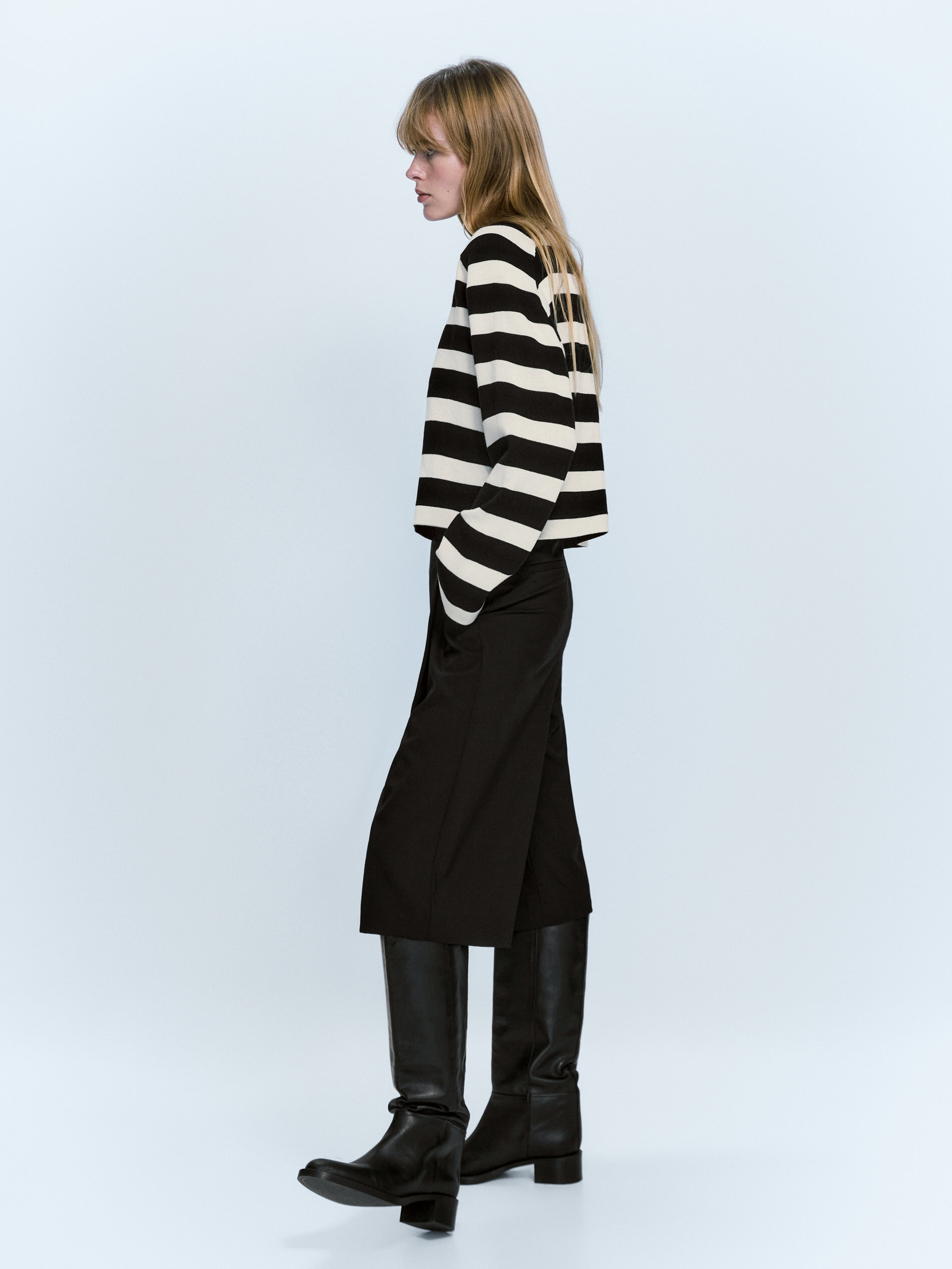 Sudadera rayas 100% algodón - CRUDO