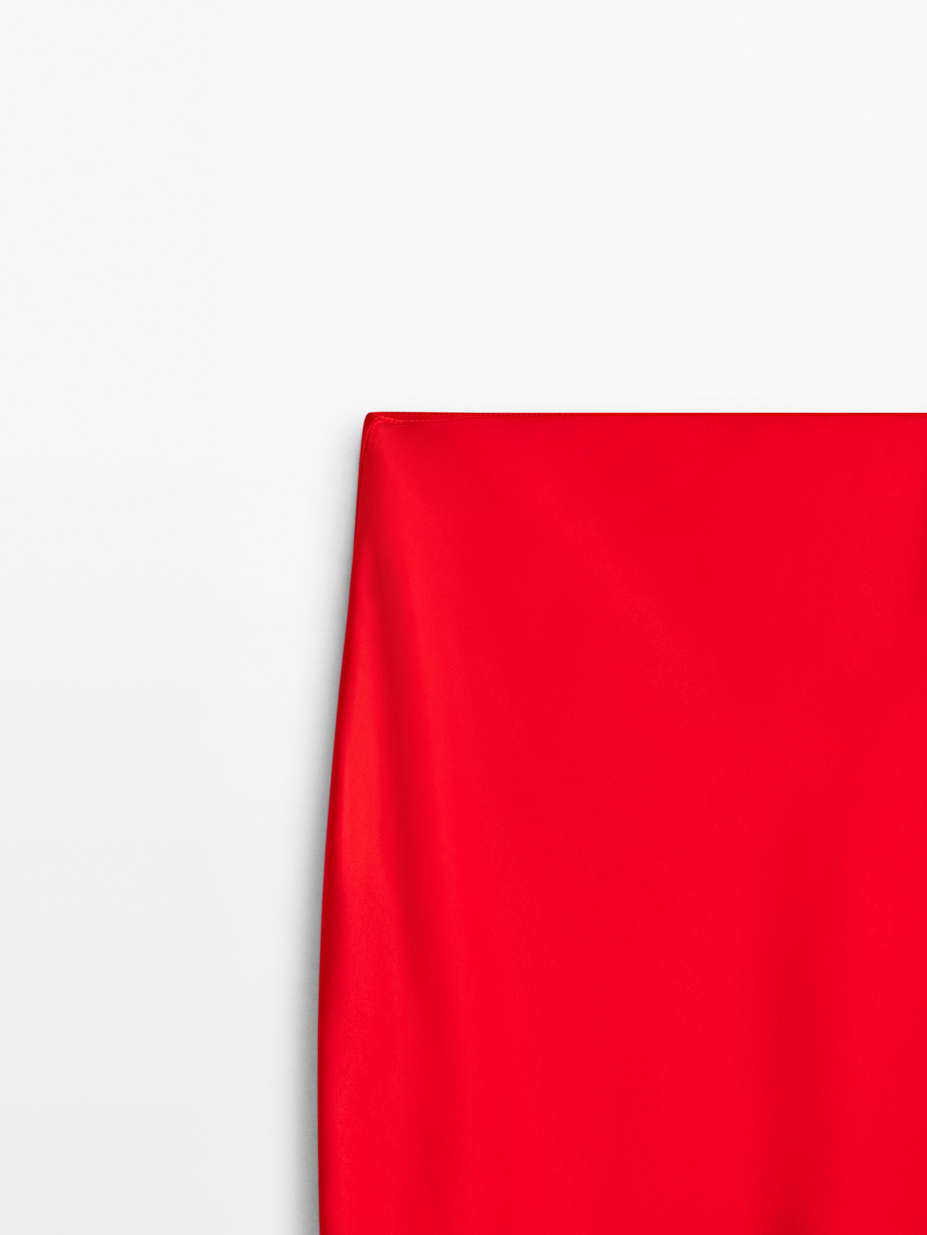 Falda larga satinada -Studio - ROJO