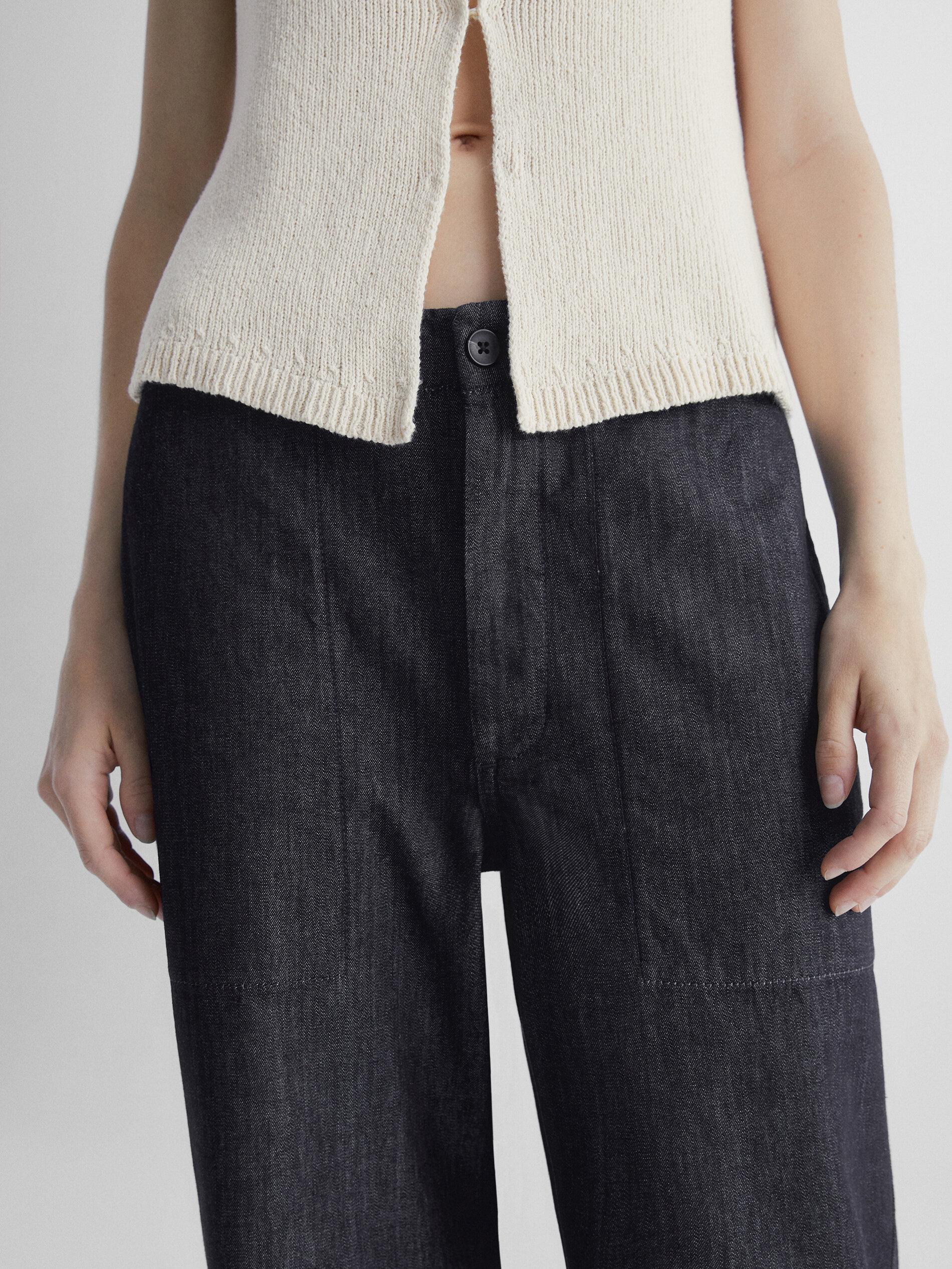 Pantalón vaquero carpenter tiro medio - AZUL OSCURO