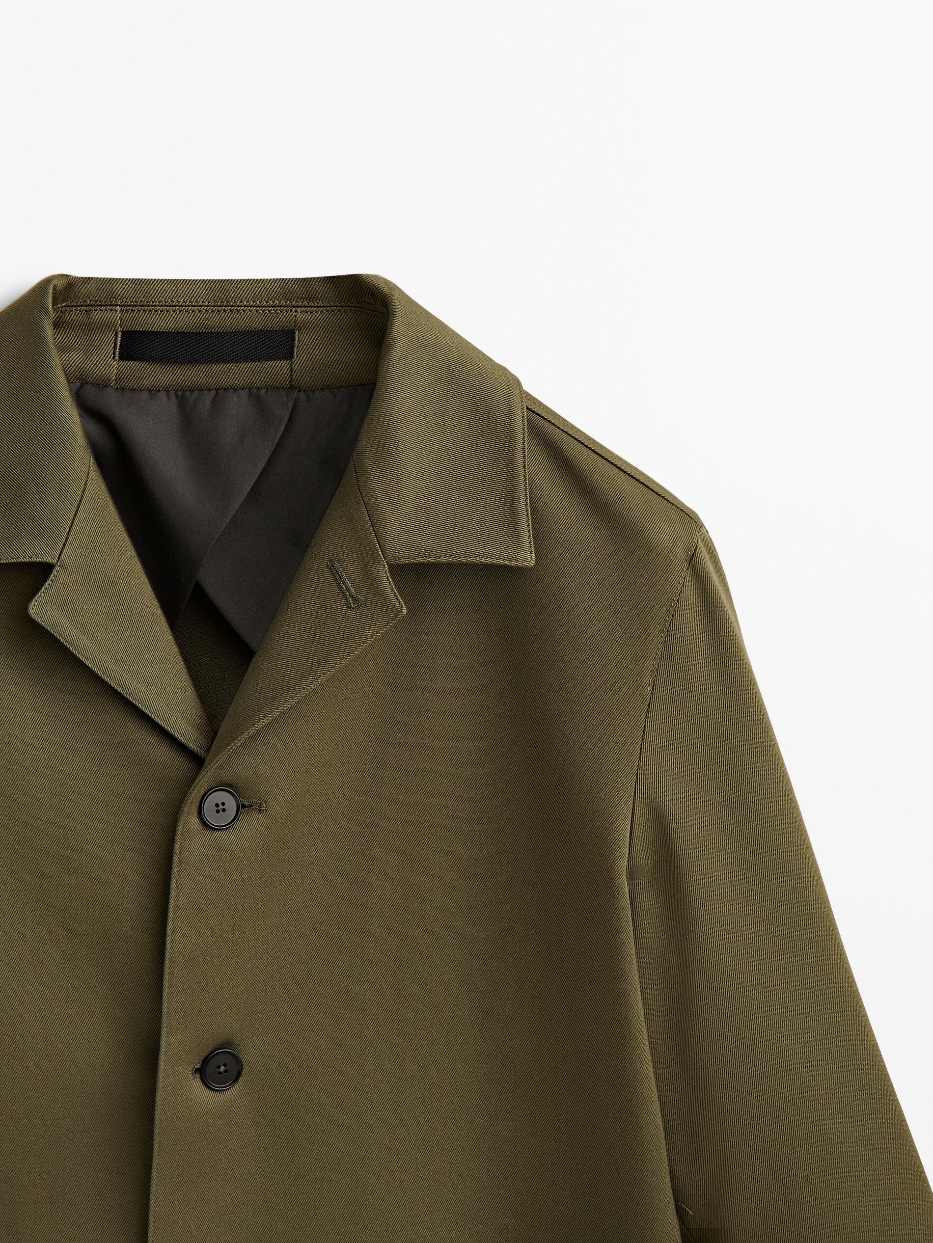 Sobrecamisa sarga algodón -Studio - OLIVA