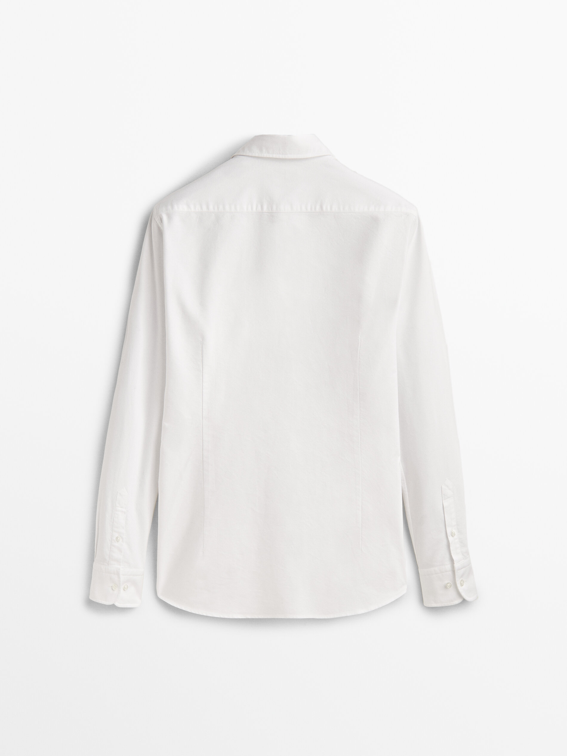 Camisa oxford algodón slim fit - BLANCO