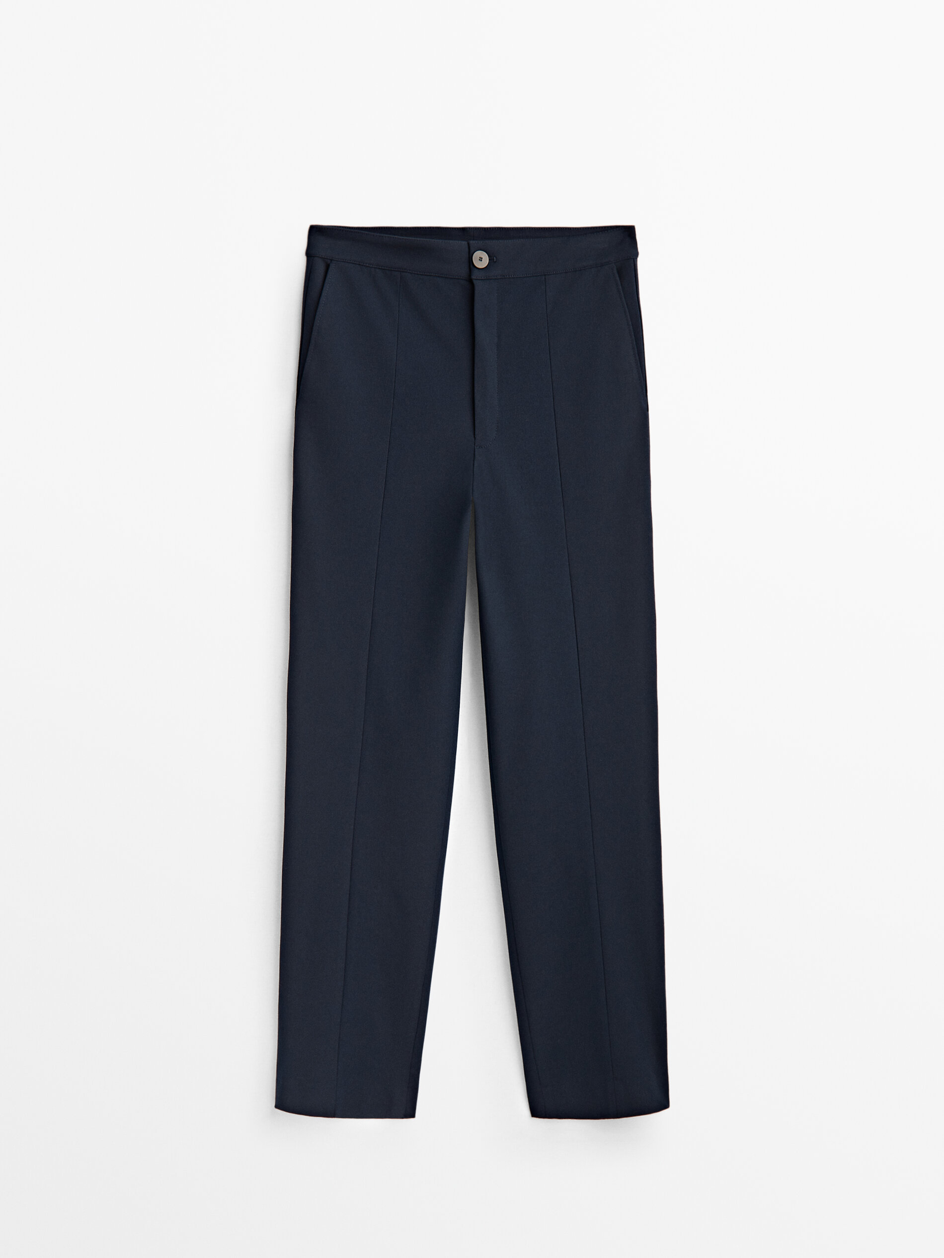 Pantalón slim costura central - AZUL MARINO