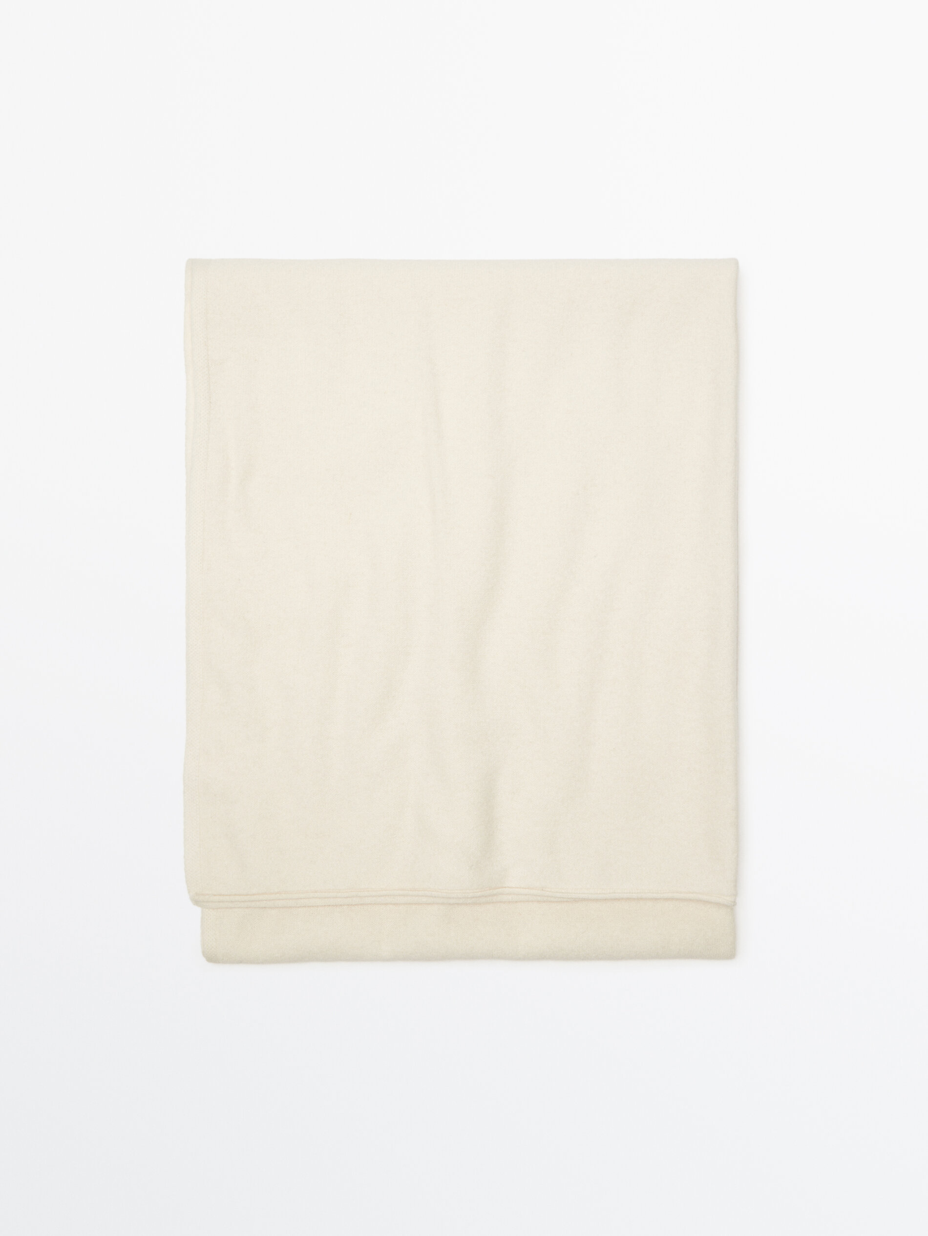 Bufanda punto fino lana cashmere - CRUDO