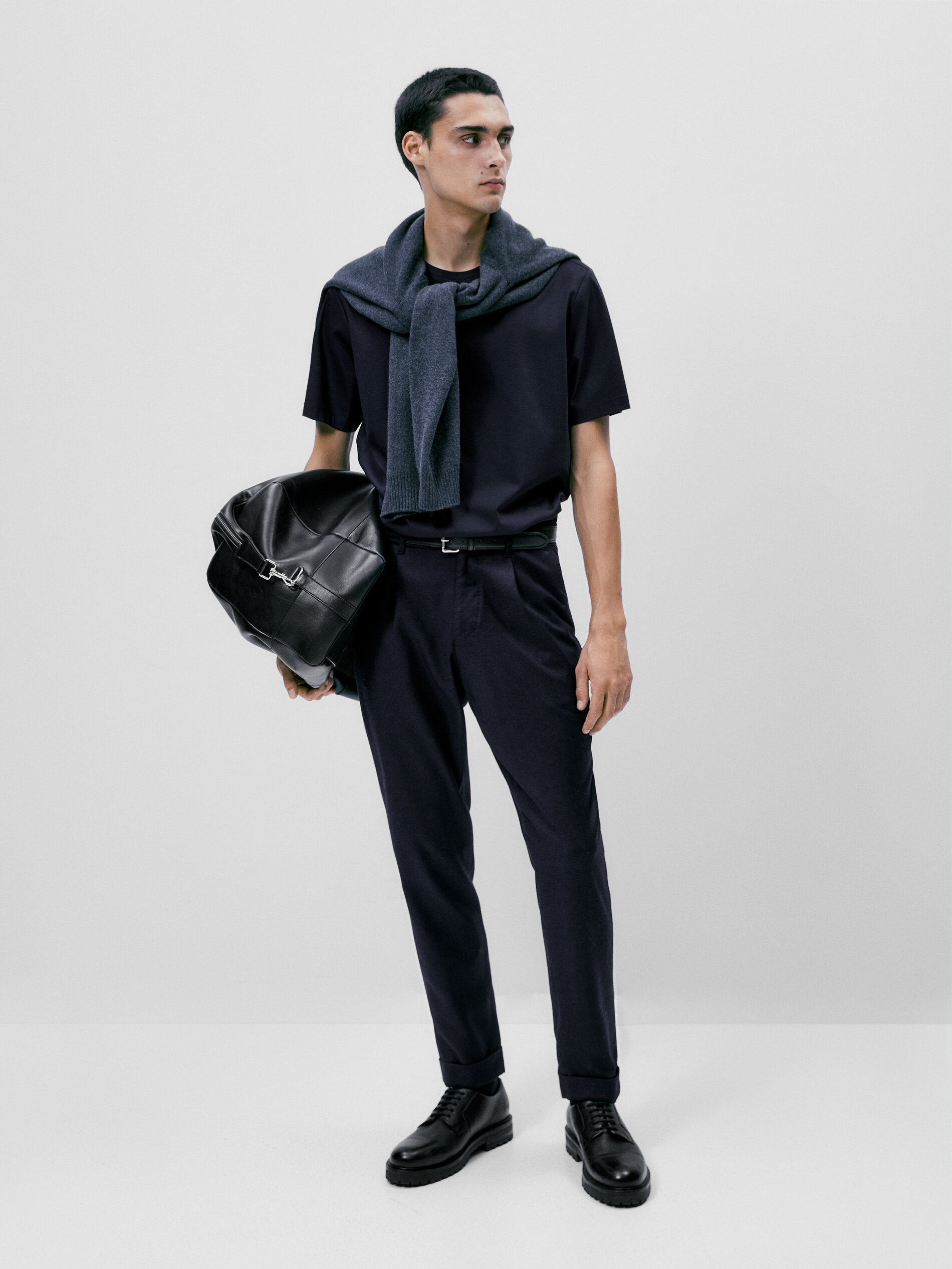 Camiseta manga corta algodón mercerizado - AZULÓN