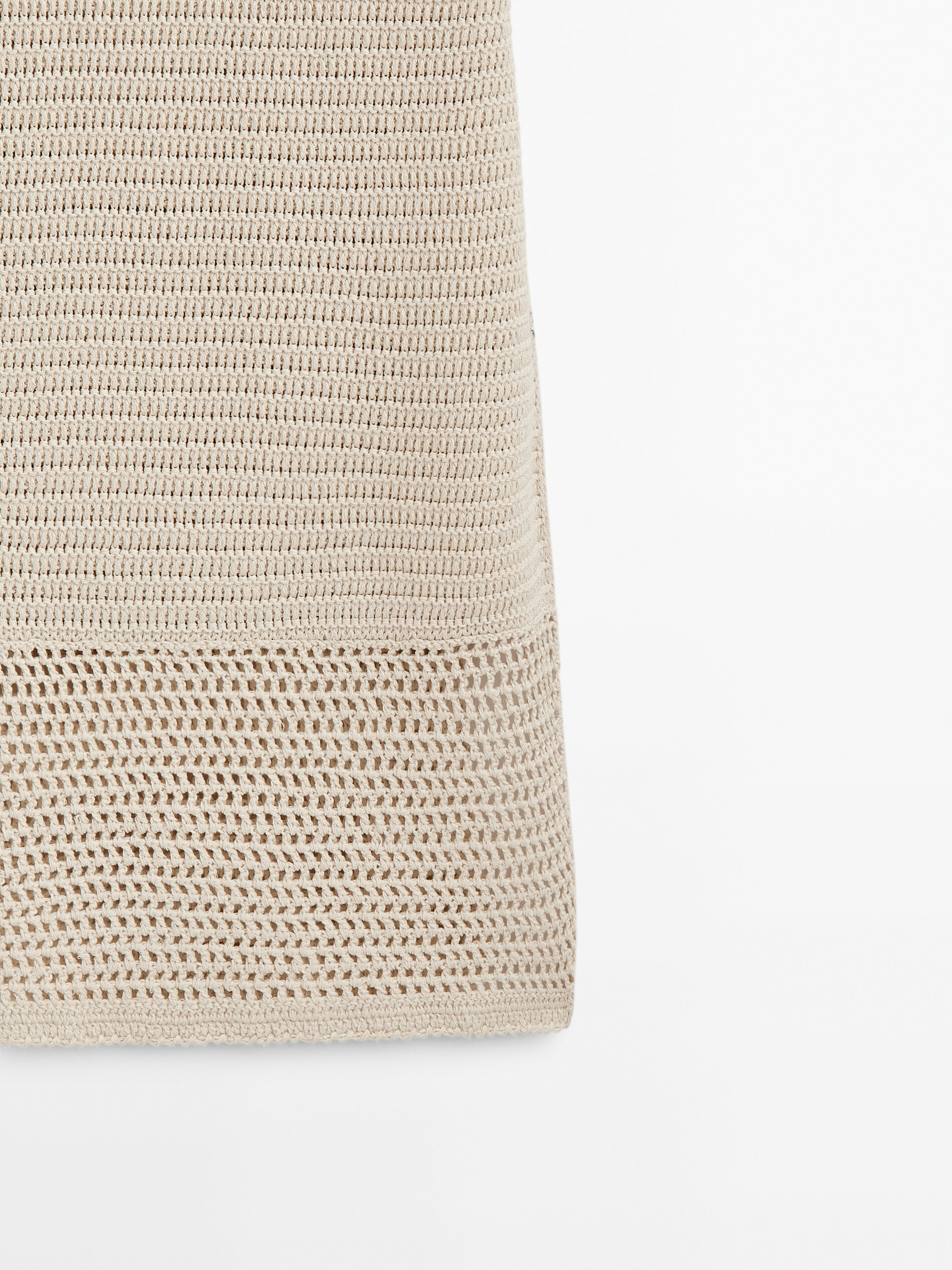 Falda punto crochet - CRUDO