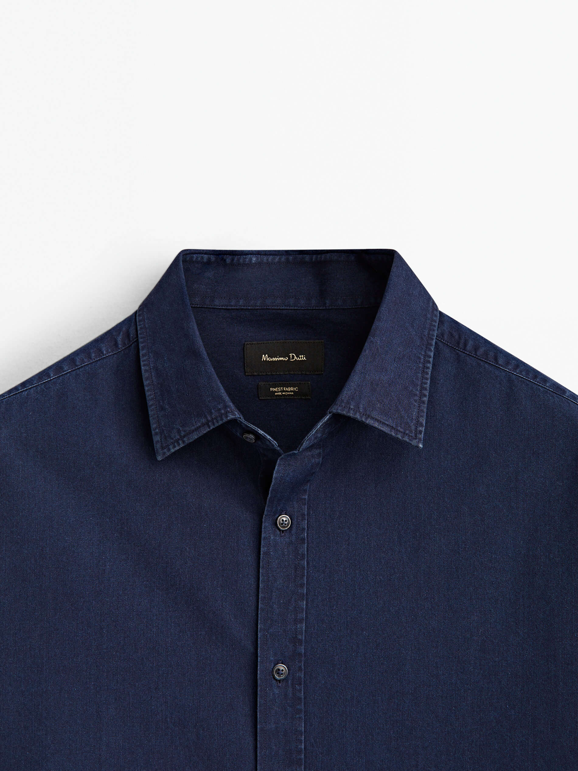 Camisa denim 100% algodón regular fit - AZULÓN