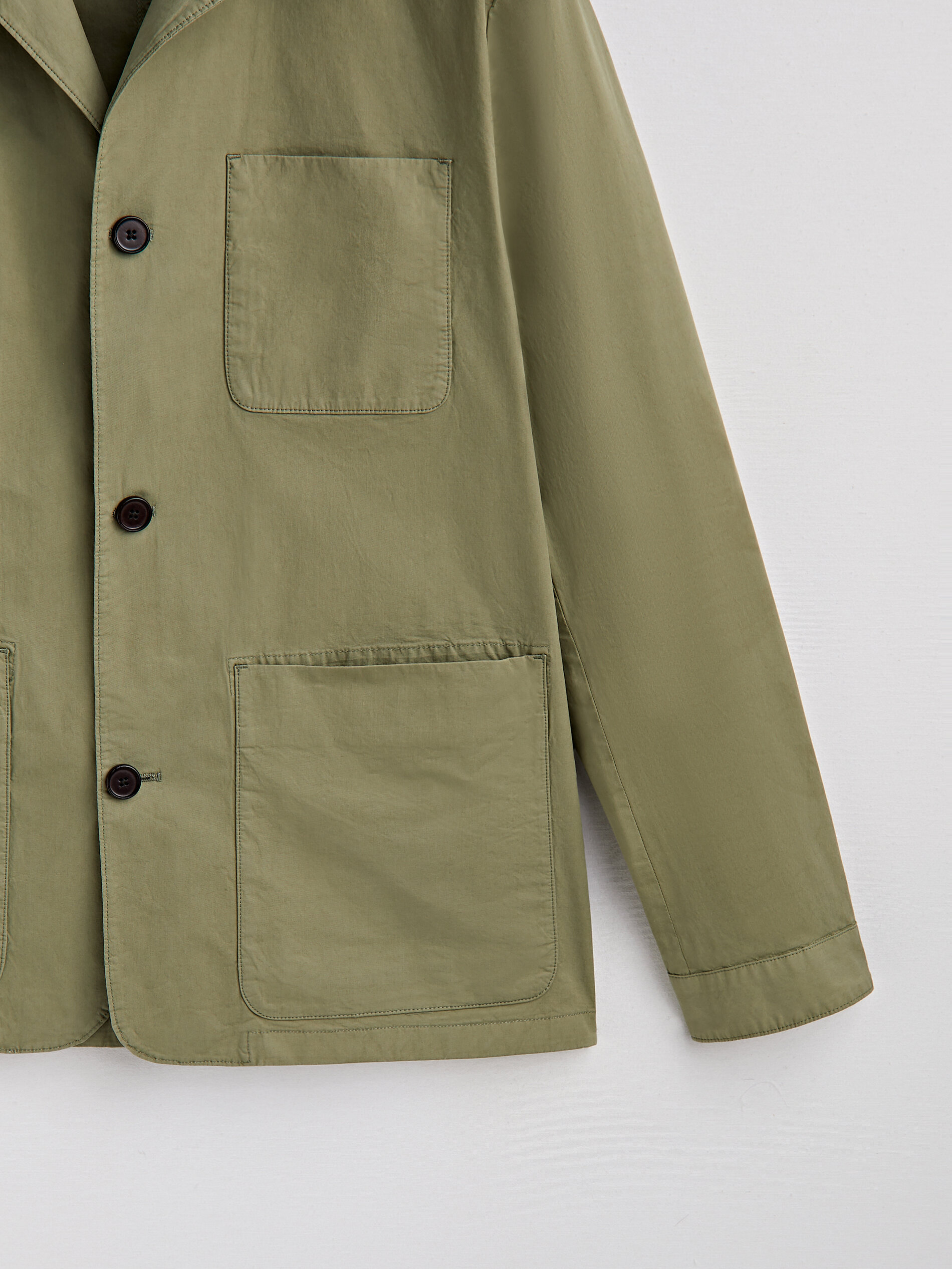 Sobrecamisa tintada mezcla algodón stretch - VERDE